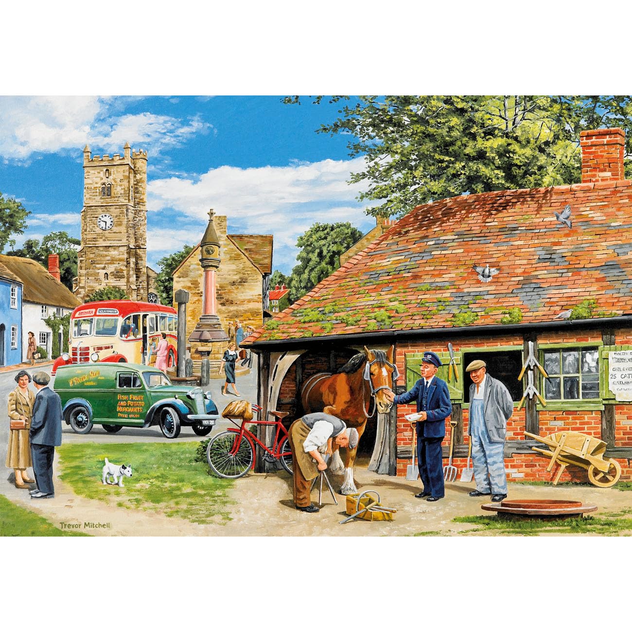 Gibsons Daily Deliveries Jigsaw Puzzle Set - 4 x 500 Pieces | Trevor Mitchell Art 7