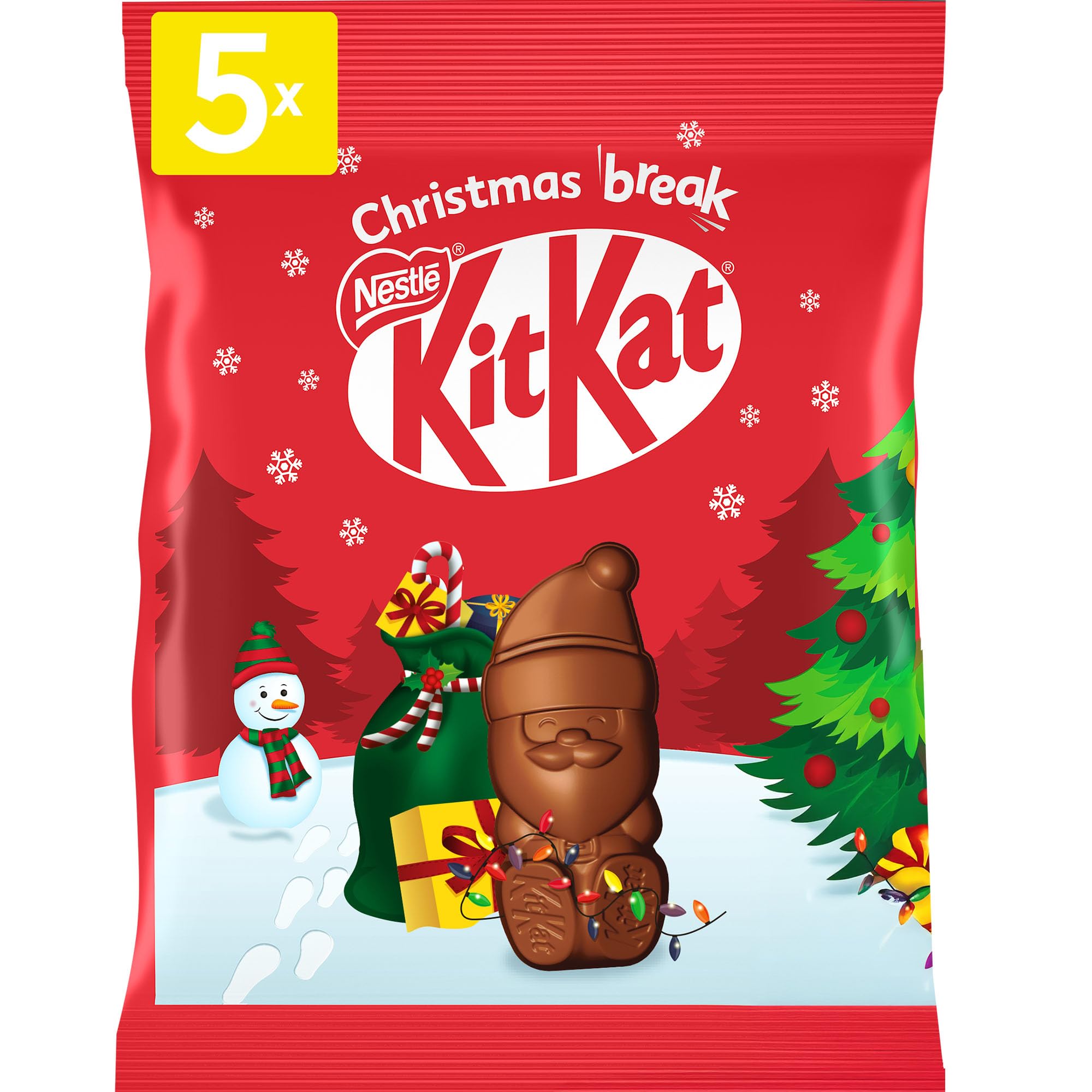 KitKat Pouch Santa 55g - Gluten Free Milk Chocolate Santas with Crispy Wafer 8