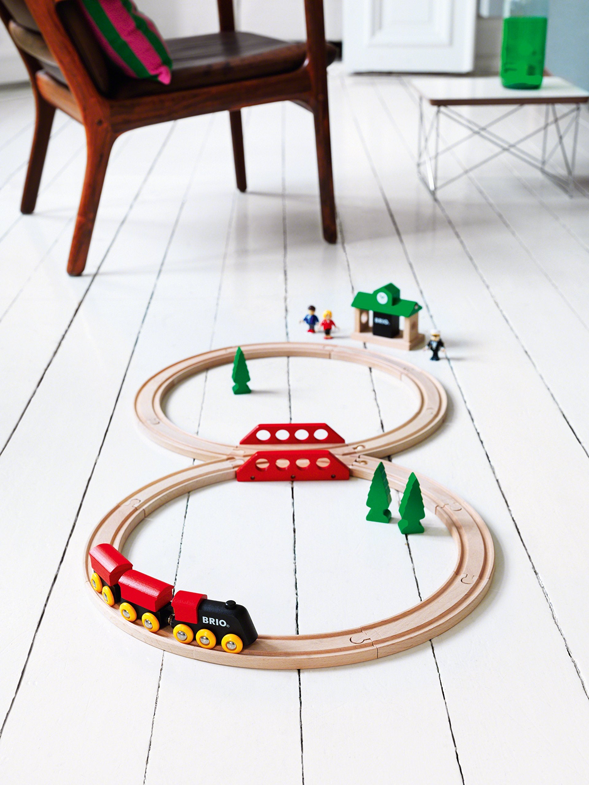 BRIO Classic Figure of 8 Wooden Railway Train Set - Magnetic Wooden Trains for Toddlers 2 Years Up 6