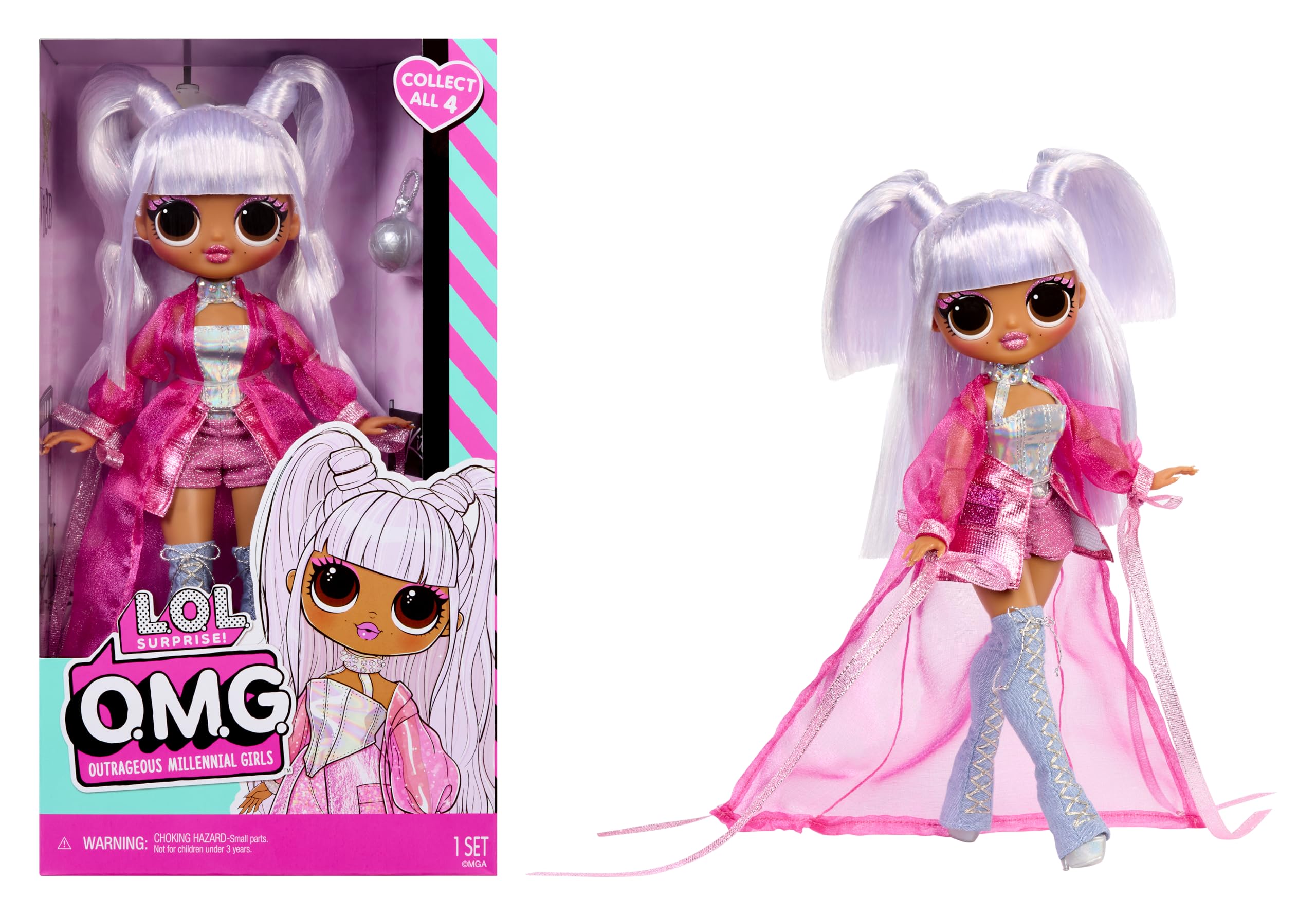 L.O.L. Surprise! OMG Doll - Kitty K - Fashion Doll with Outfit, Rooted Hair & Unique Style