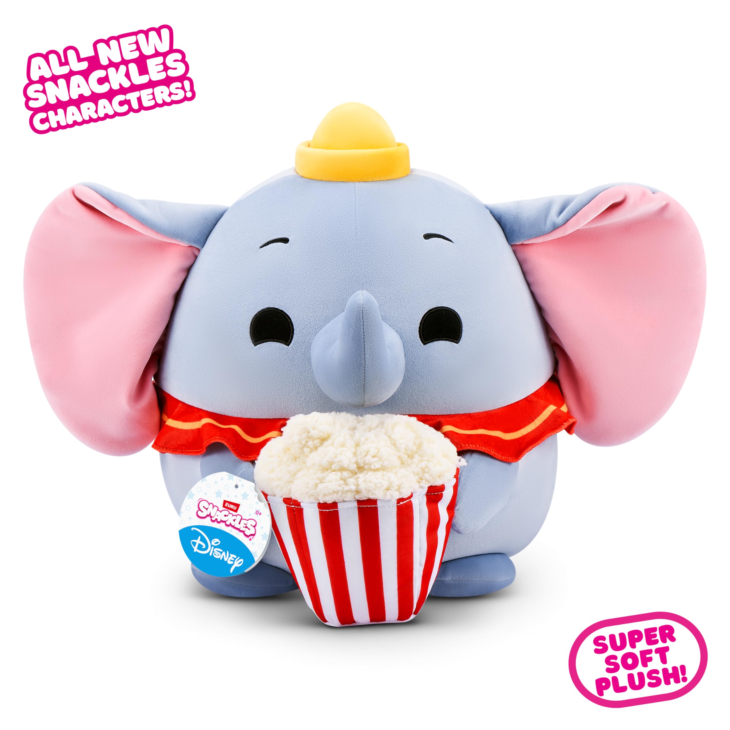 Snackles Disney Dumbo 14-inch Plush with Snack Accessory - Super-Soft Huggable Stuffed Animal 4