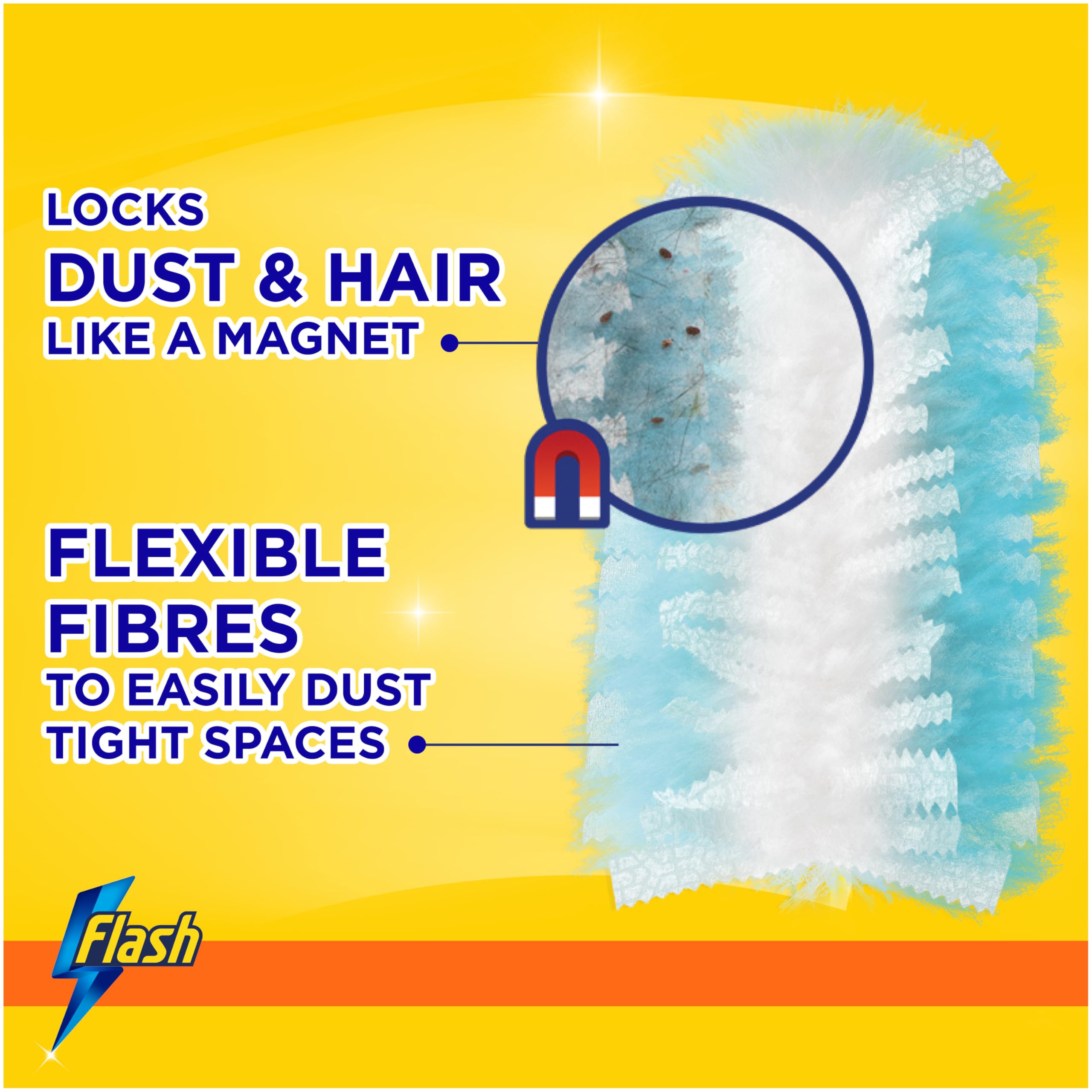 FLASH Duster Dust Magnet Refills - 54 Count (18x3) | Trap & Lock Technology | Pet Hair Removal 4