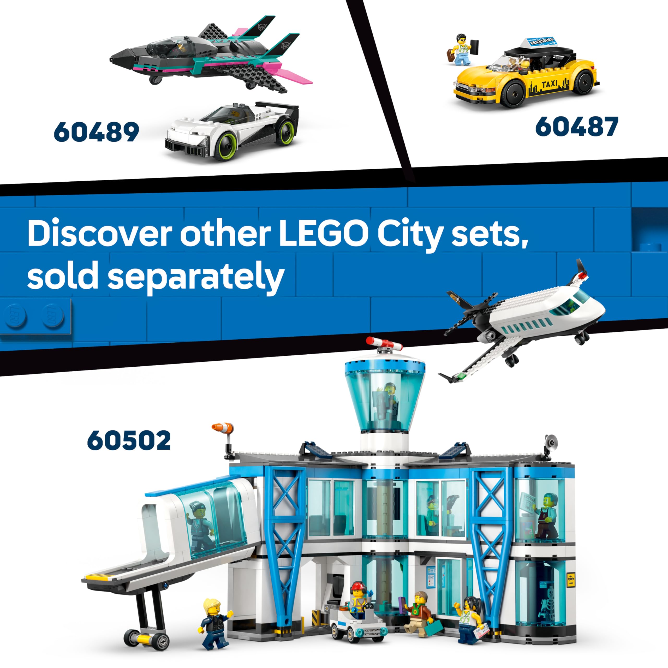 LEGO City Airport Fire Engine Truck Toy 60499 | Ages 7+ | 4 Firefighter Minifigures 7