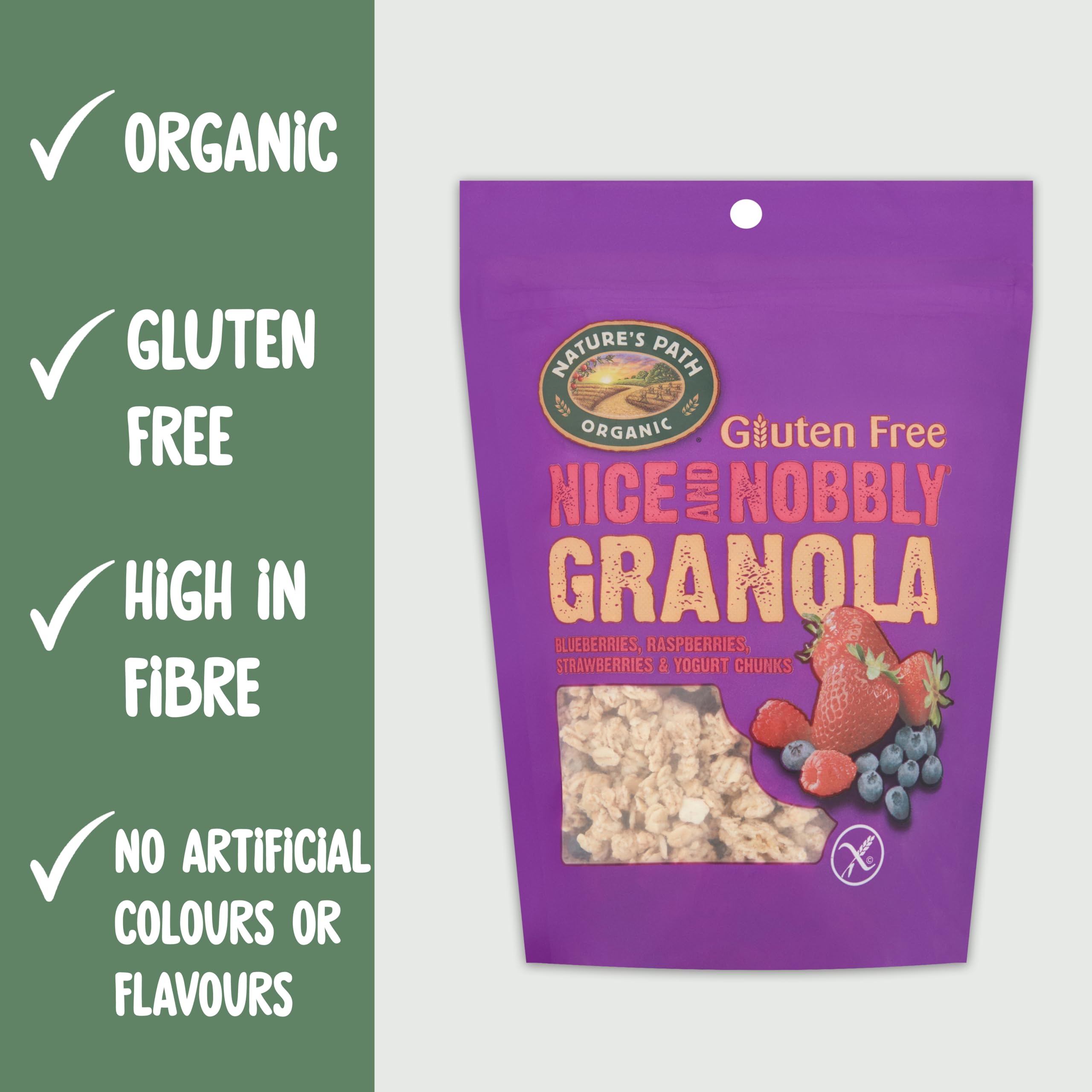 Nature's Path Original Gluten Free Strawberry Raspberry Blueberry Granola (300g) 5
