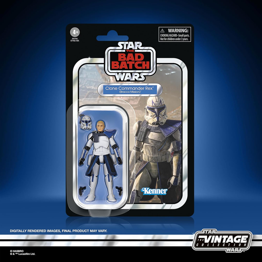 Star Wars The Vintage Collection Clone Commander Rex (Bracca Mission) - 3.75-Inch Action Figure for Ages 4+