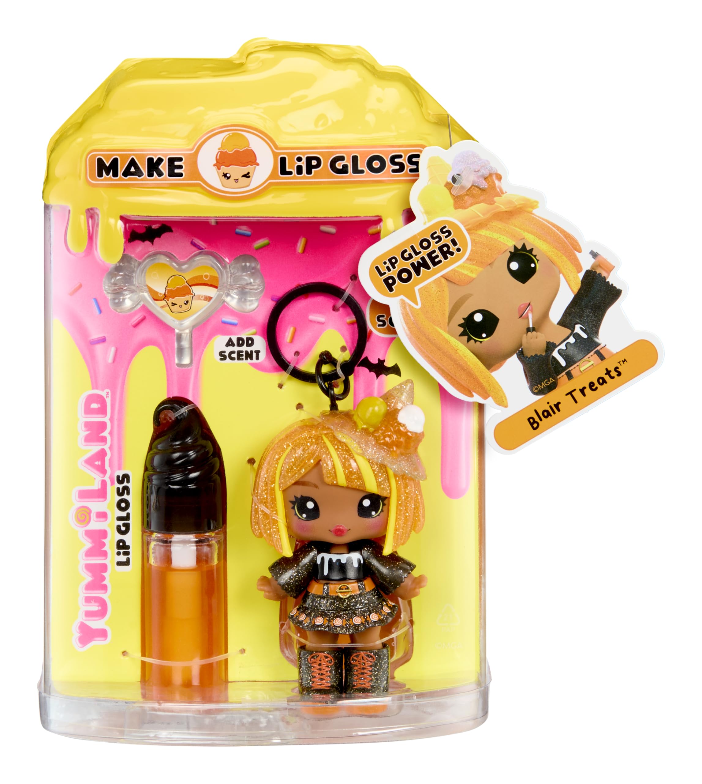 Yummiland x Halloween Lip Gloss Doll - Blair Treats - DIY Scented Doll with Keychain & Lip Gloss Kit 5