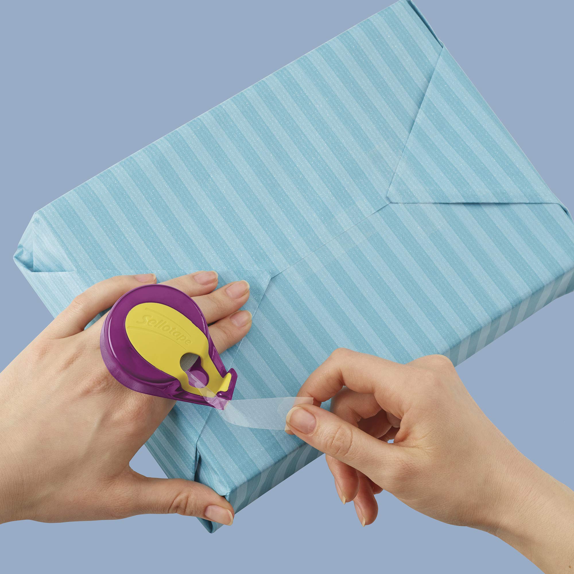 Sellotape On-Hand Matt Dispenser with 18mm x 15m Adhesive Tape Roll | Hands-Free Design 6