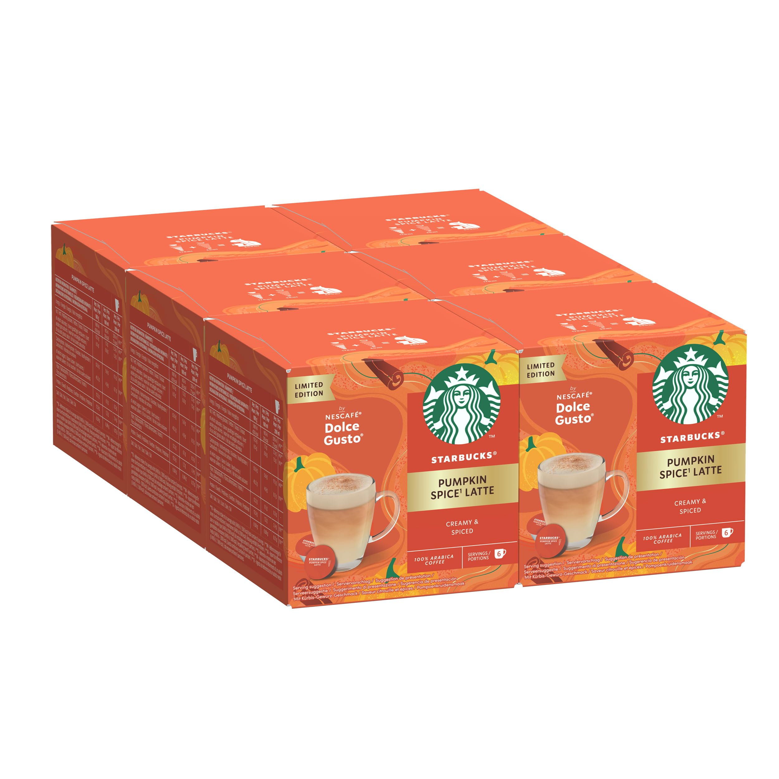 STARBUCKS Pumpkin Spice Latte by Nescafé Dolce Gusto Coffee Pods | 72 Capsules