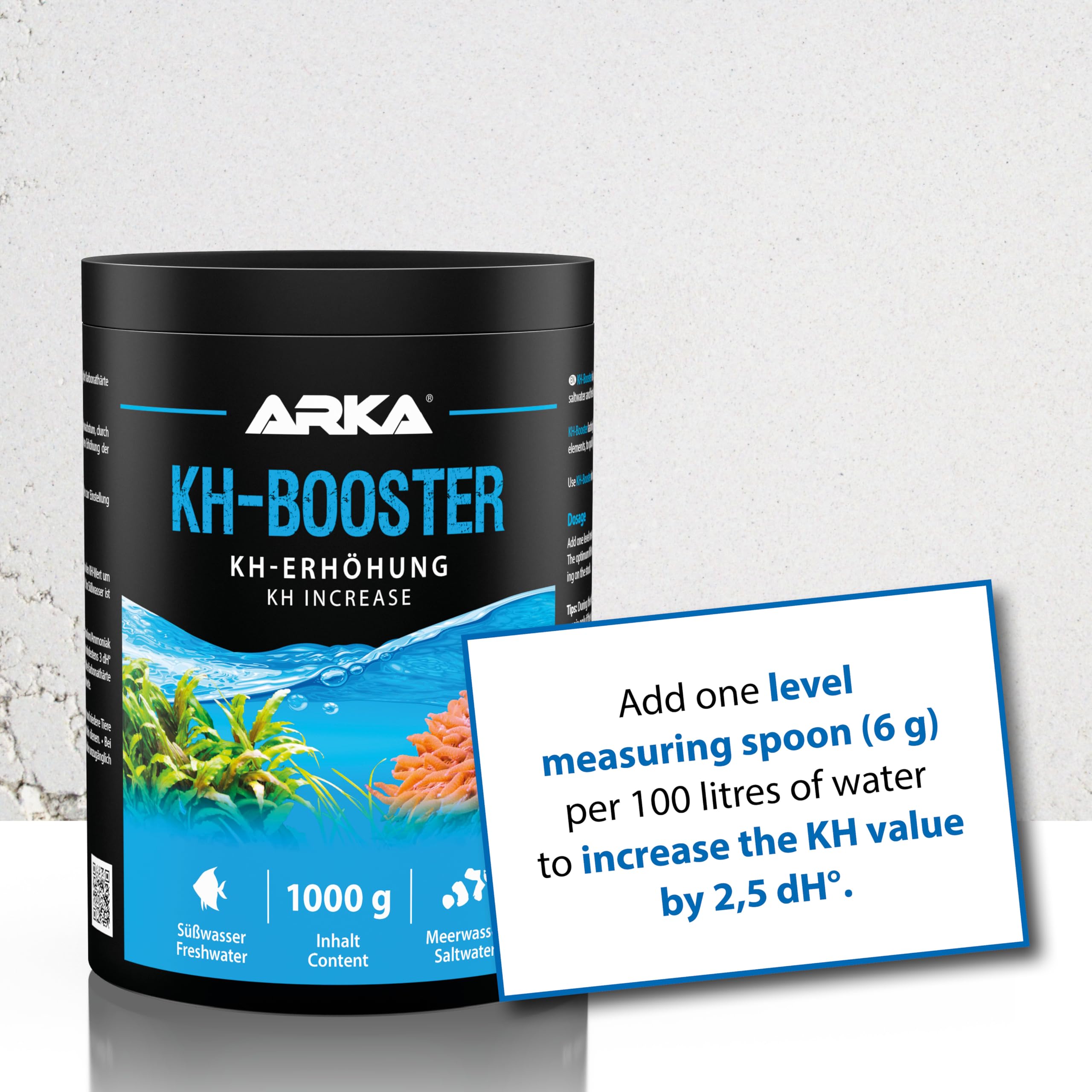ARKA KH Booster Carbonate Hardness Powder 250g | Raises KH & Stabilizes pH 5