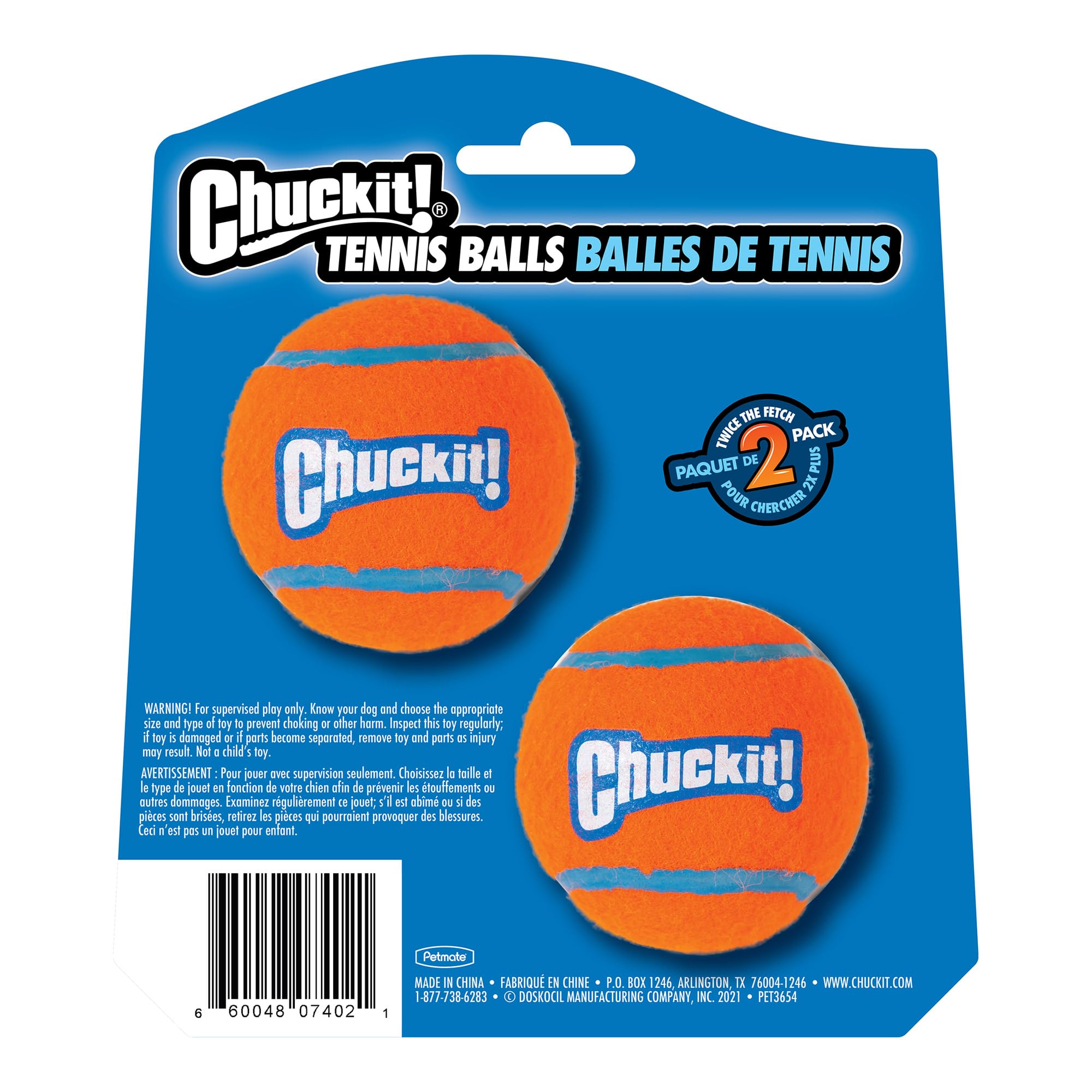 Chuckit! Tennis Dog Balls - Medium, High Bounce, Floating, Non-Abrasive Felt - 2 Pack 4
