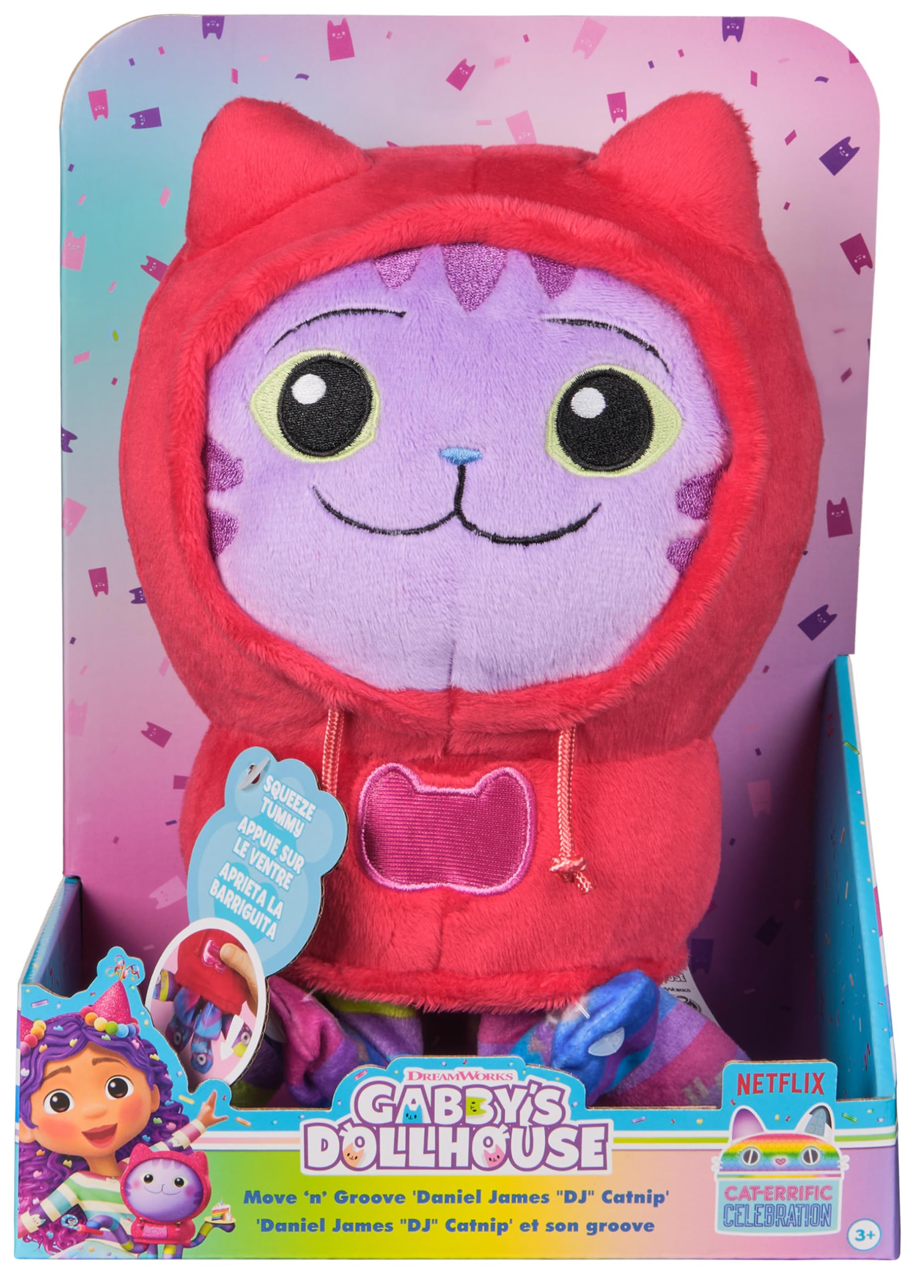 DJ Catnip Move & Groove Plush Toy - Interactive 25cm Gabby’s Dollhouse Figure 7