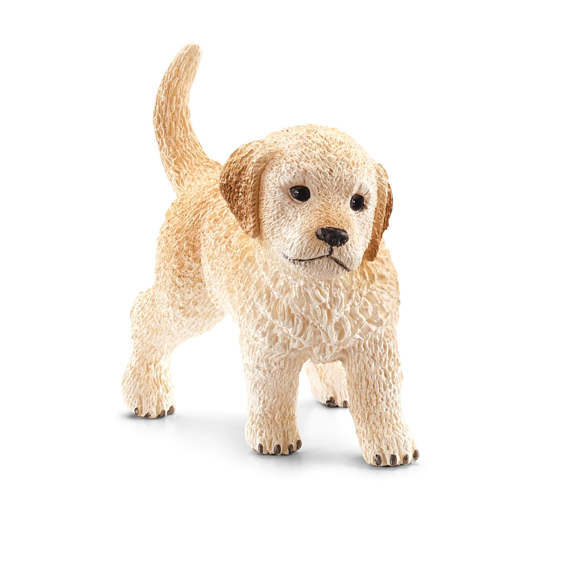 Schleich 16396 Golden Retriever Puppy Figurine - Individually Hand-Painted, Lifelike Farm World Toy for Kids