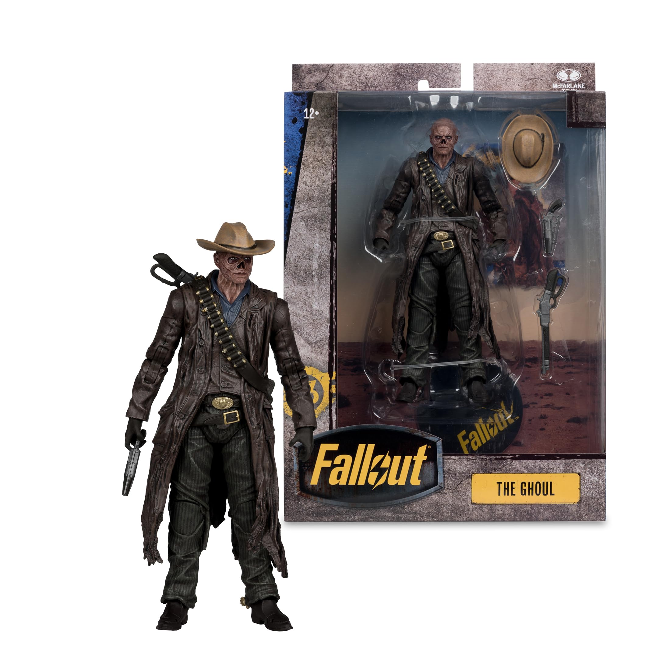 McFarlane Fallout The Ghoul 7in Deluxe Action Figure - Ultra Articulated Collectible with Weapons & Base 6