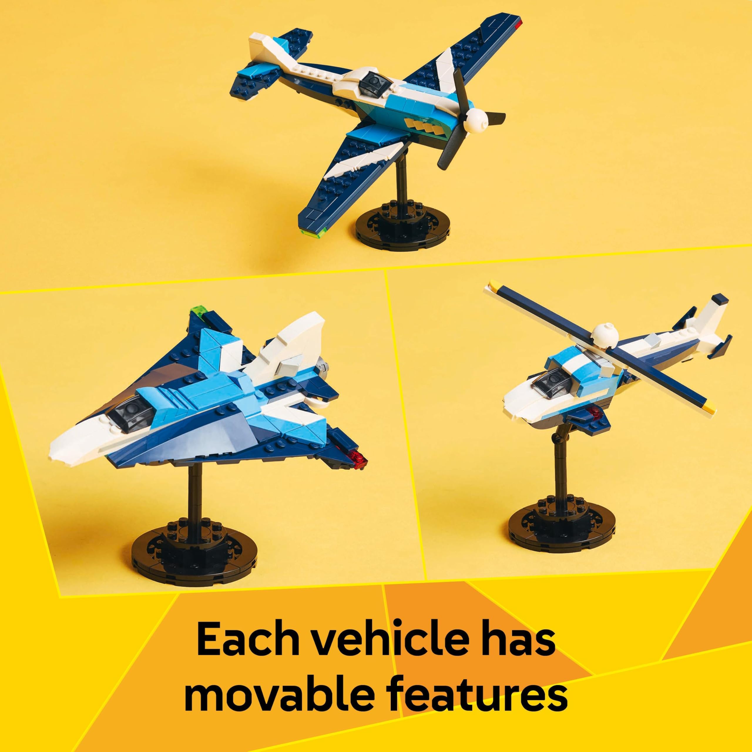 LEGO Creator 3in1 Aircraft: Race Plane Toy - Builds into Jet or Helicopter 6