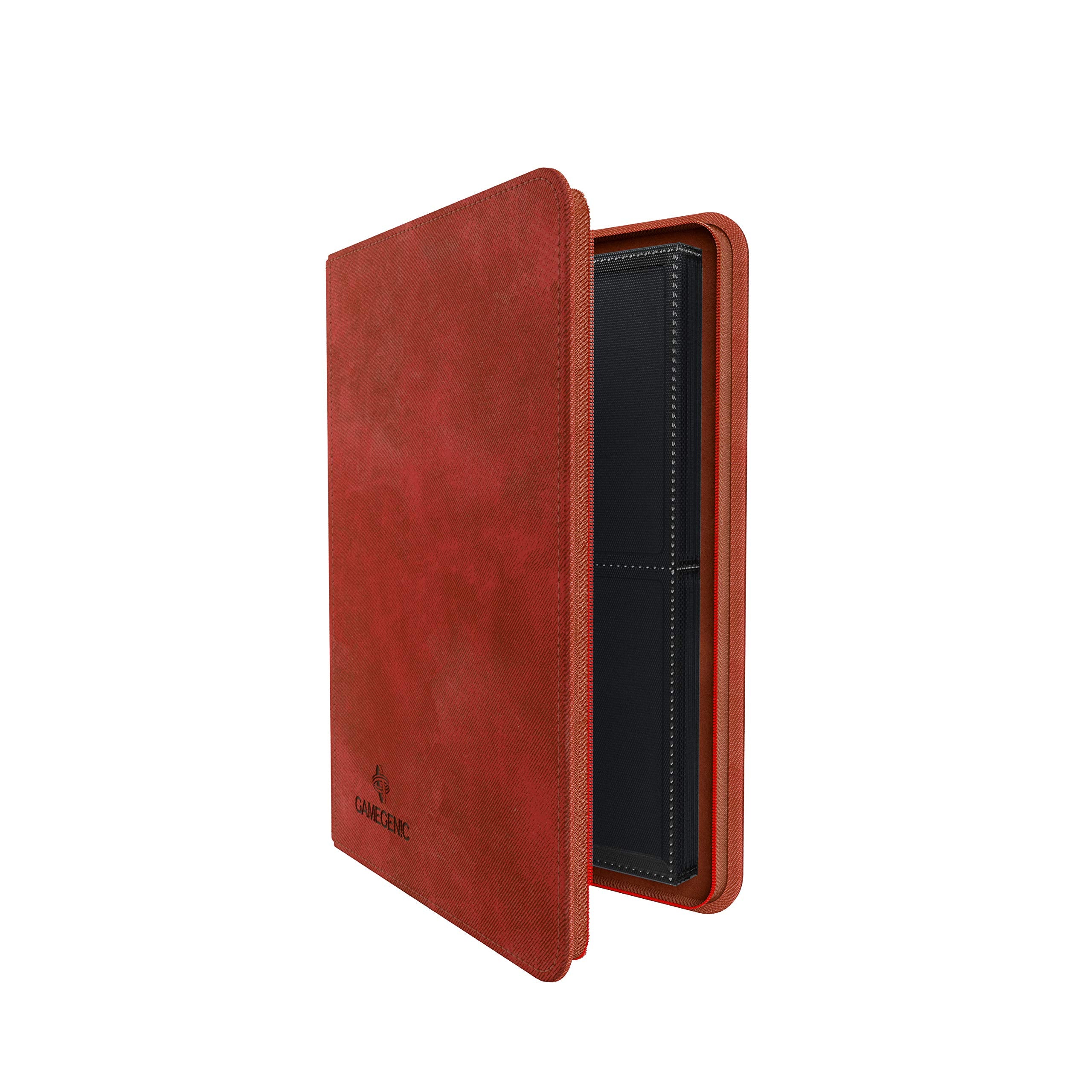 Gamegenic Zip-Up Album - 8-Pocket Pages, Red | Holds 160 Sleeved Cards | Rigid Cover 1