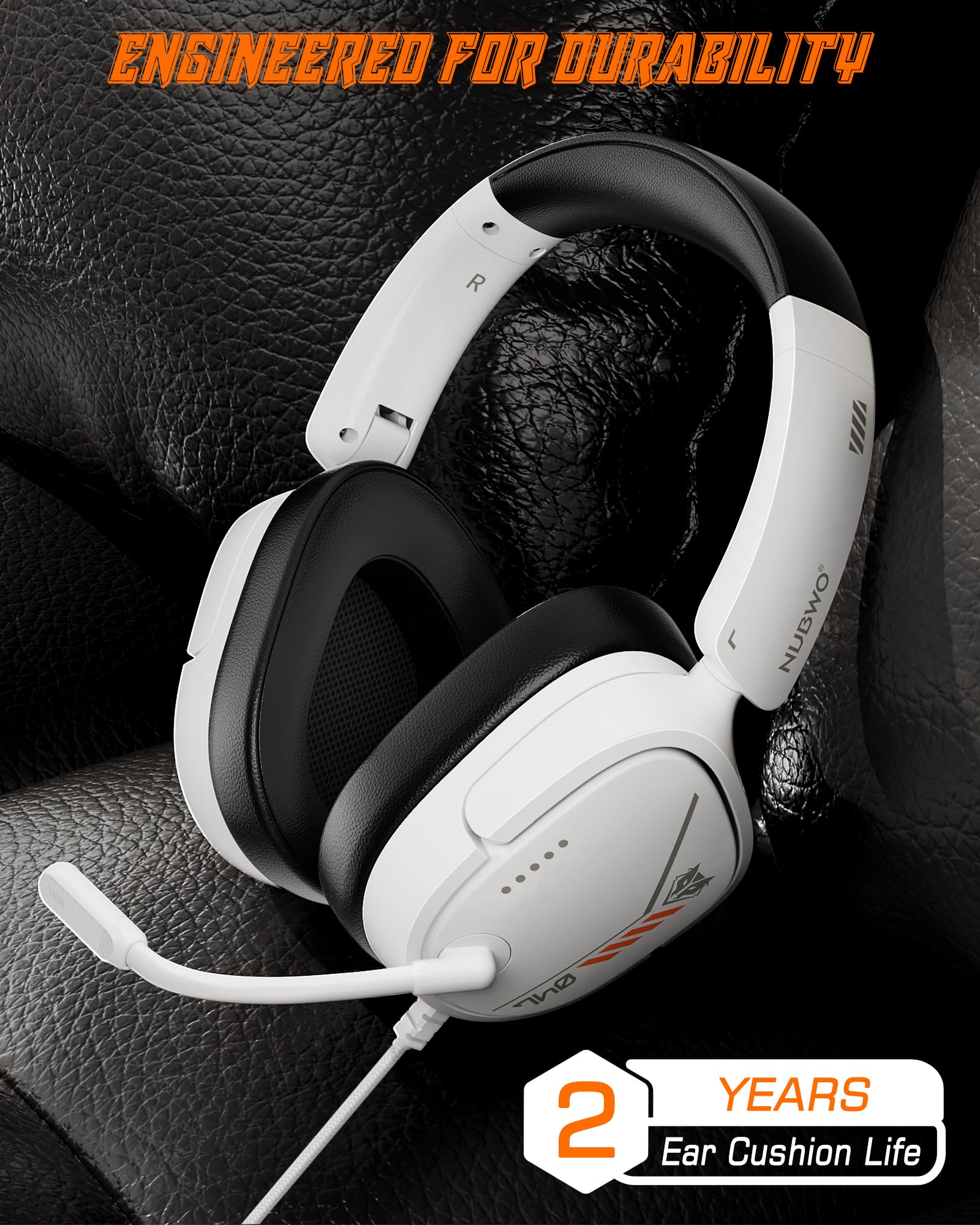 NUBWO HG04L Gaming Headset for PS5, PS4, Xbox Series X|S, Xbox One, Switch | Over-Ear, Memory Foam 5