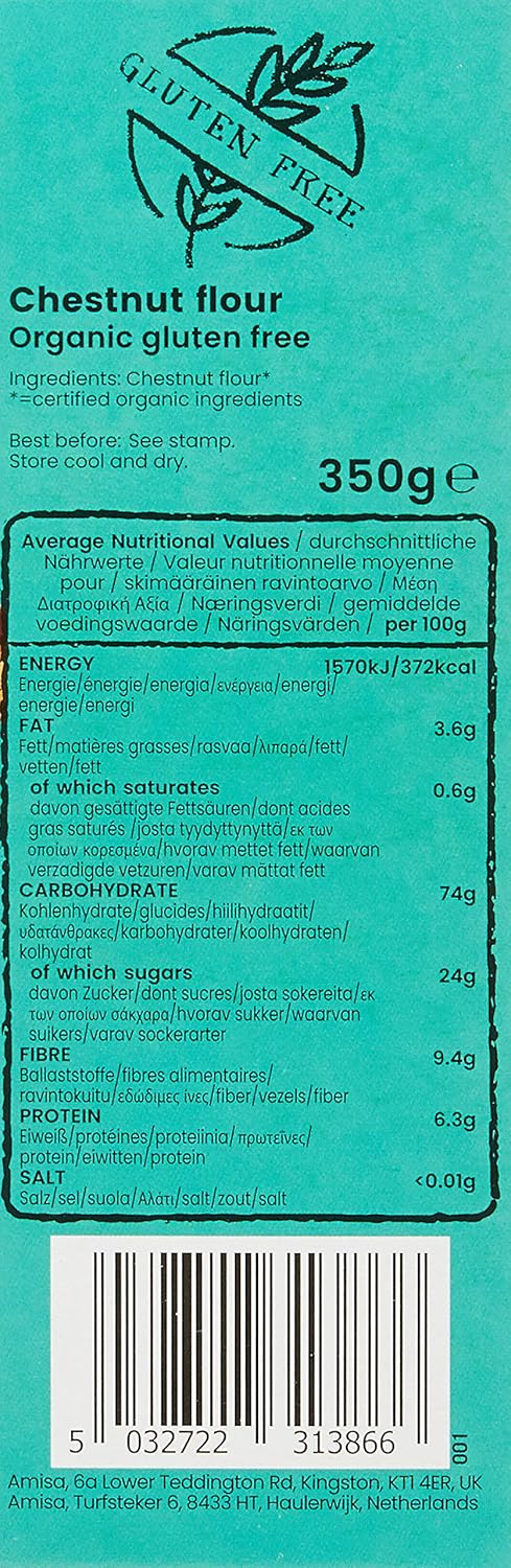 Amisa Gluten Free Organic Chestnut Flour 350g 3