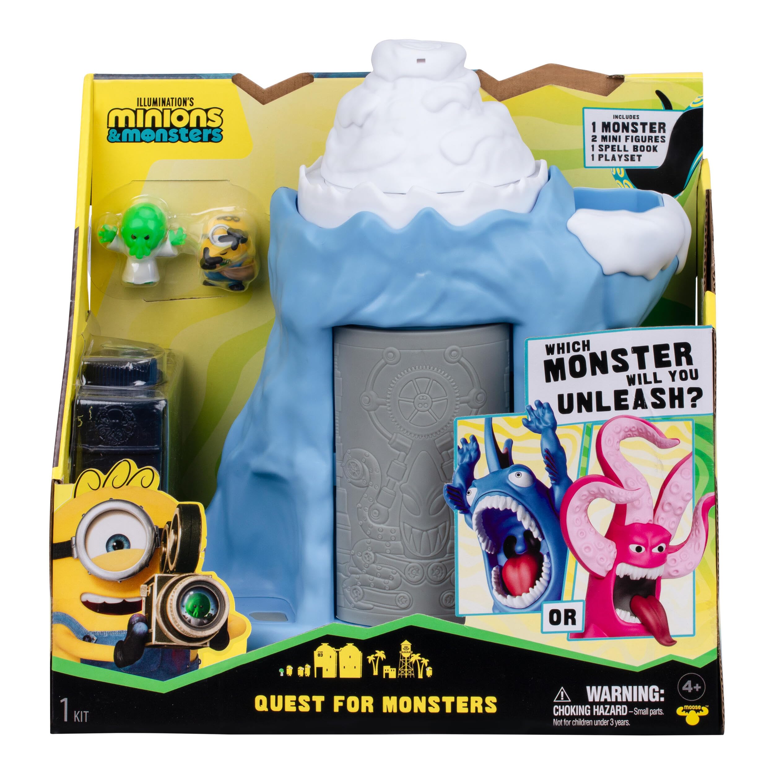 MINIONS Illumination's Monsters Quest for Monsters Playset - Includes Goomi & James Minion Action Figures | Ages 4+
