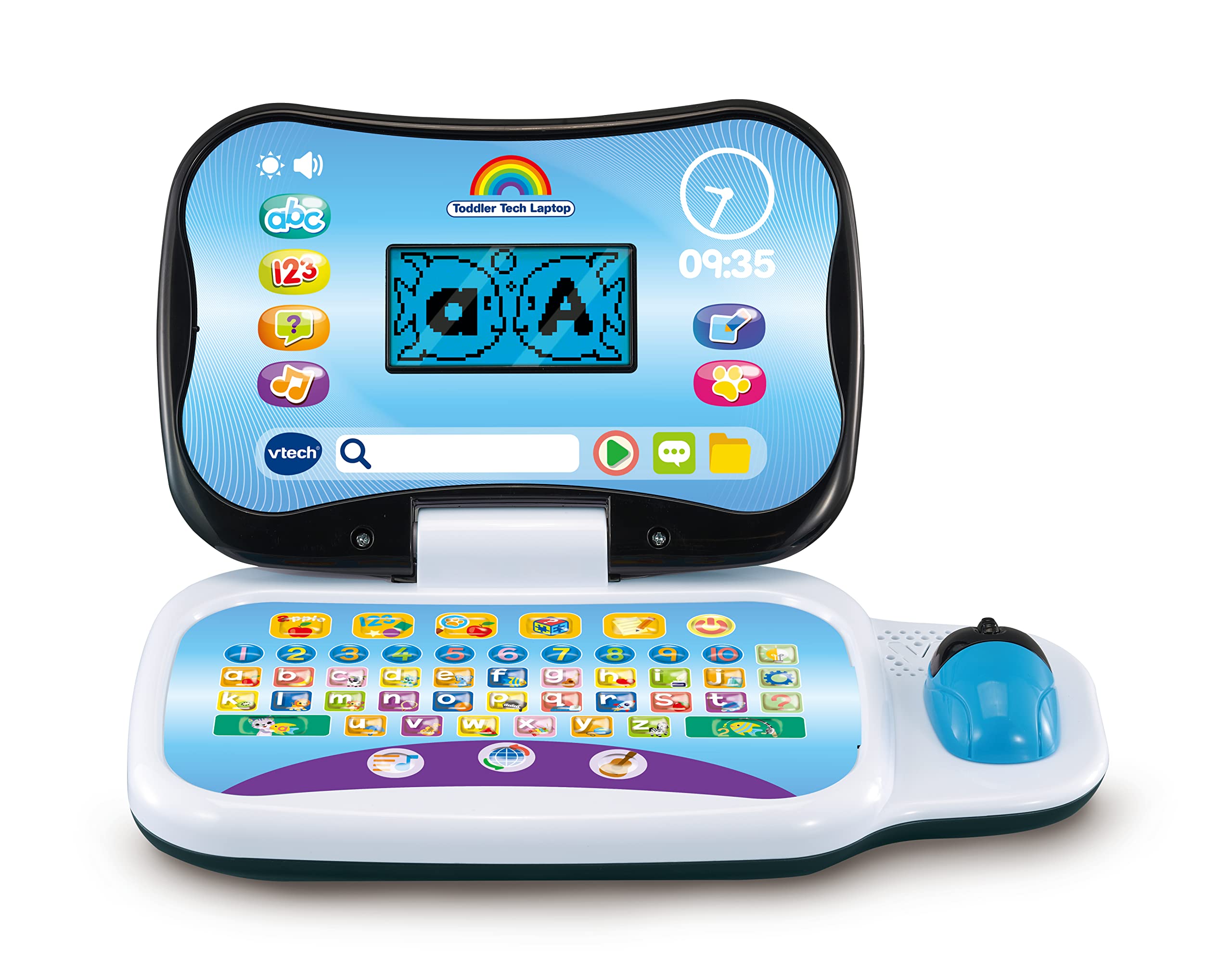 VTech Toddler Tech Laptop - 20 Interactive Games for Ages 2-4+ | Learn Letters, Shapes, Numbers & French