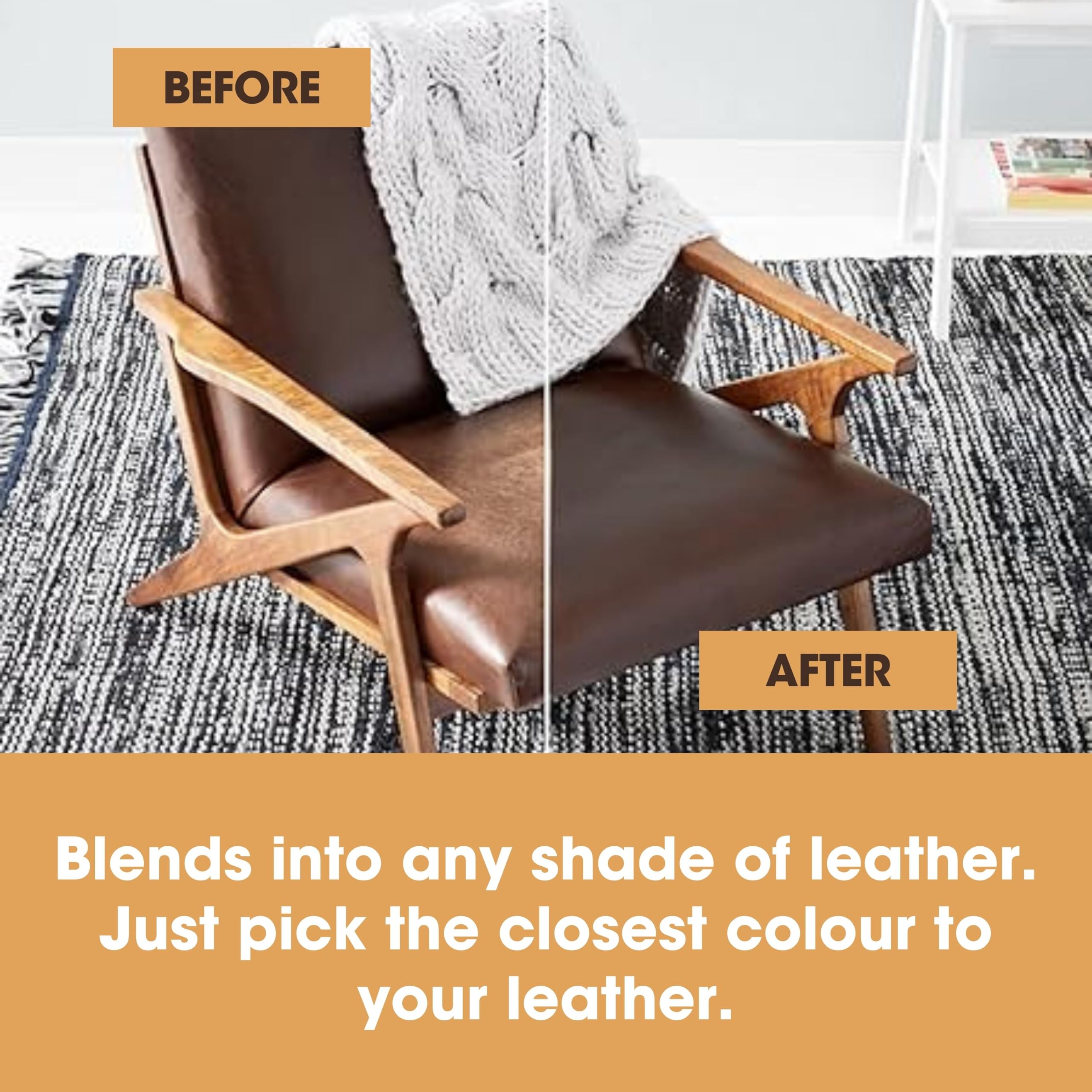 Furniture Clinic Leather Recolouring Balm - Dark Brown for Sofas, Car Seats, Shoes & Bags 9