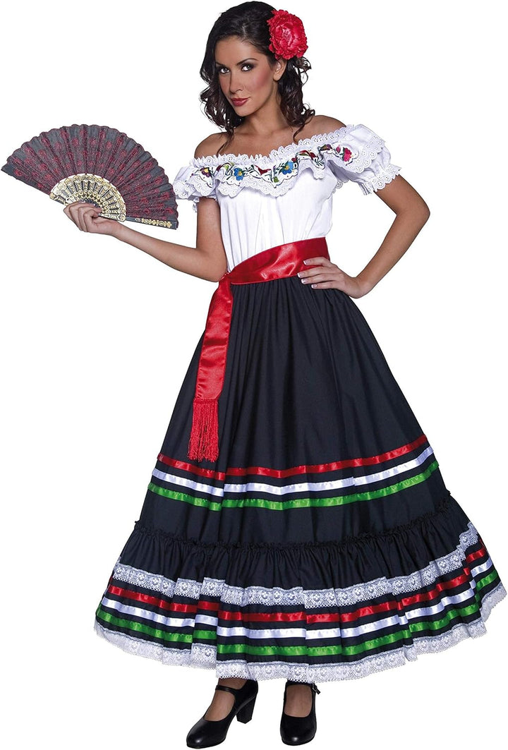 Smiffys Authentic Western Senorita Costume - Size 8-10 (34449S)