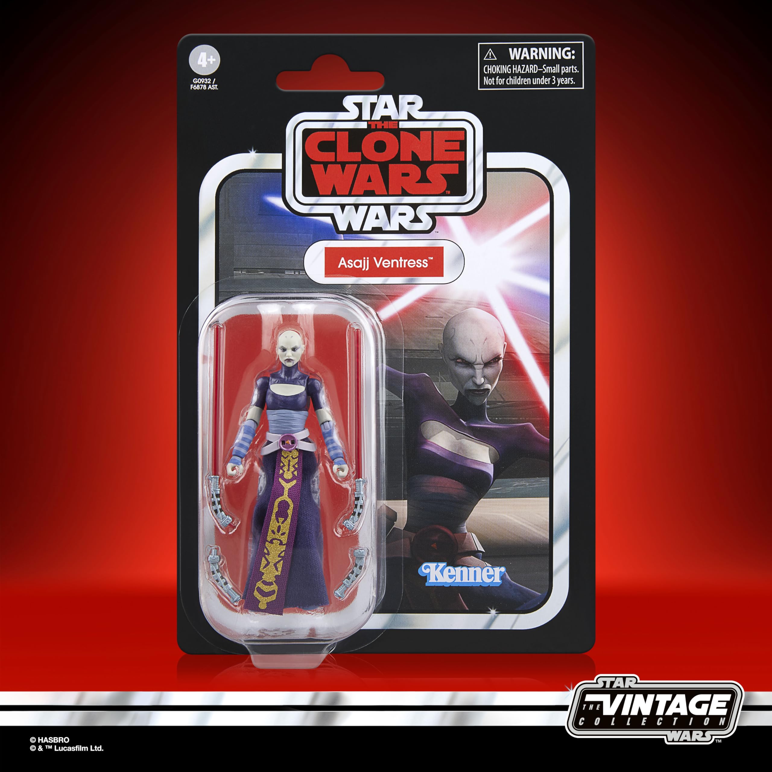 Star Wars The Vintage Collection Asajj Ventress Action Figure - 9.5 cm Scale, The Clone Wars Series-Inspired Collectible 7