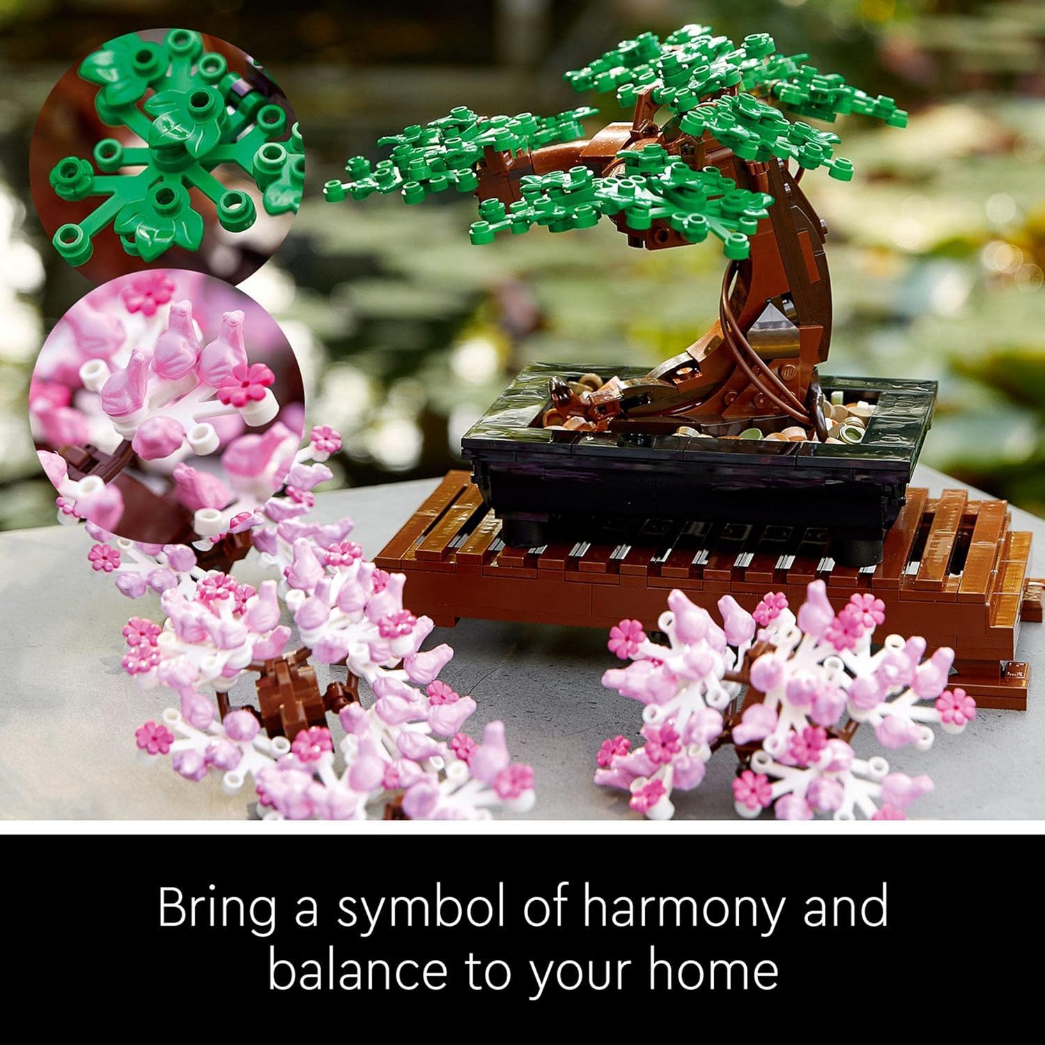 LEGO 10281 Icons Bonsai Tree Building Set - Cherry Blossom & Green Leaves for Adults 2