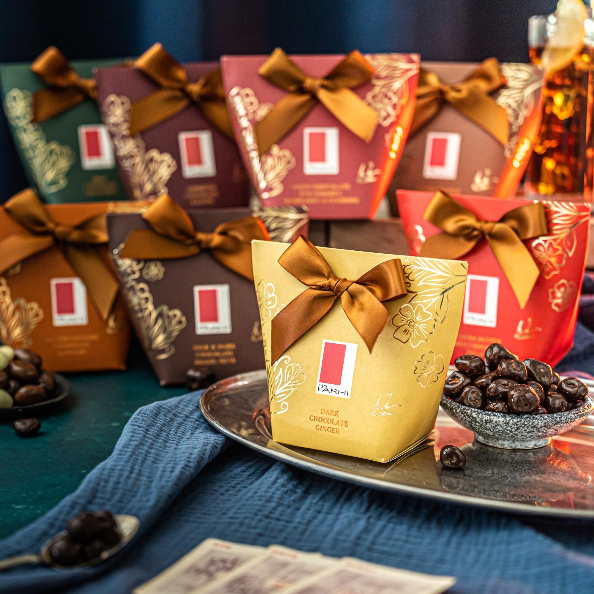 Rita Farhi Milk Chocolate Pistachios Gift Box | 130g | Handcrafted in Britain 6