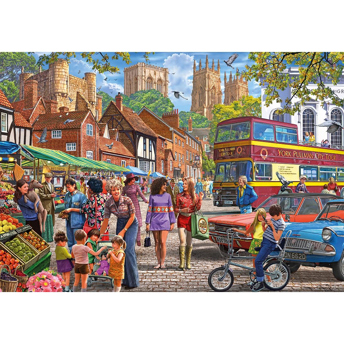 Gibsons York Market 250XL Piece Jigsaw Puzzle | Steve Crisp Art | Recycled Board 2