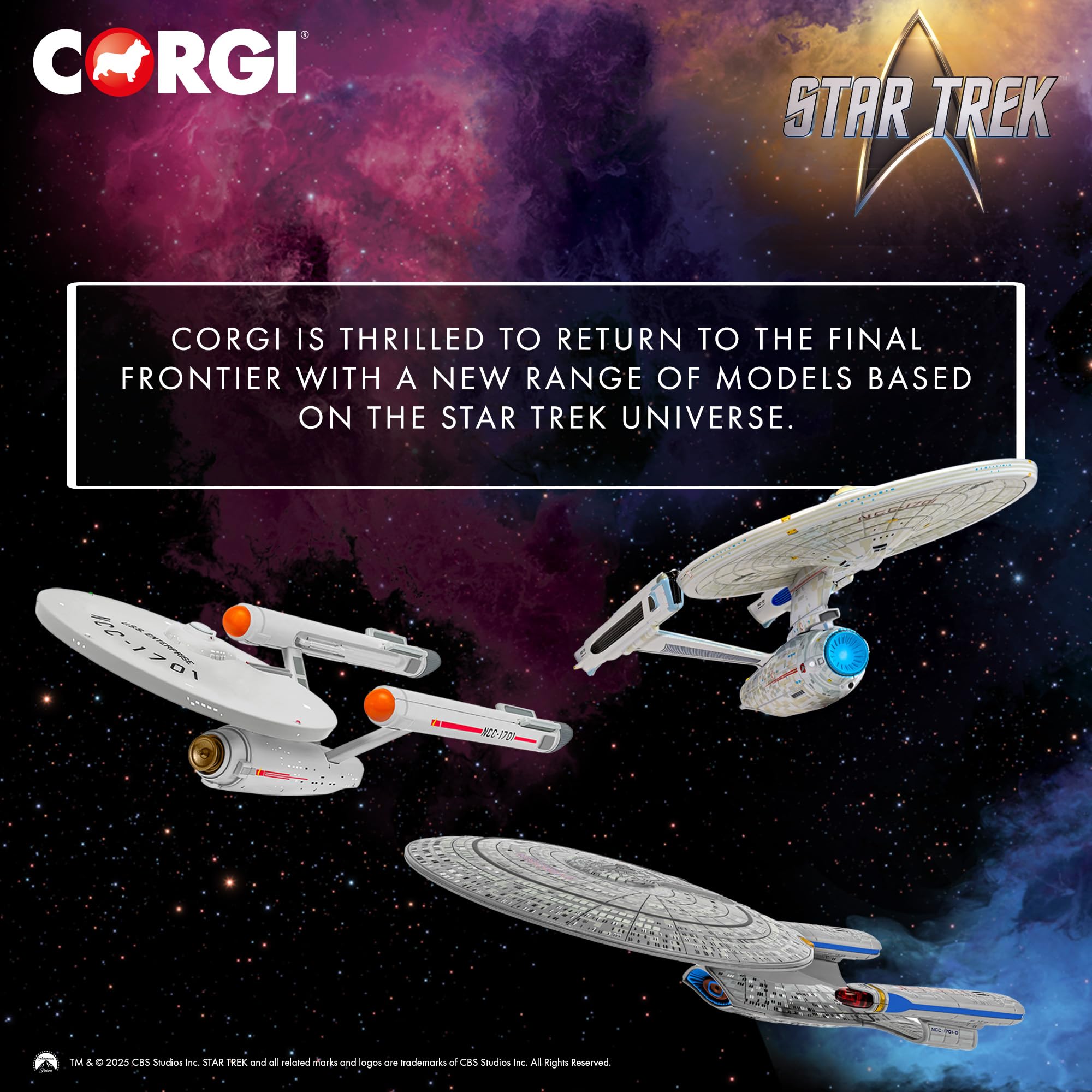 Corgi Diecast USS Enterprise NCC-1701-D Star Trek Spaceship Model - Collectible Sci-Fi Space Craft for Adults 10