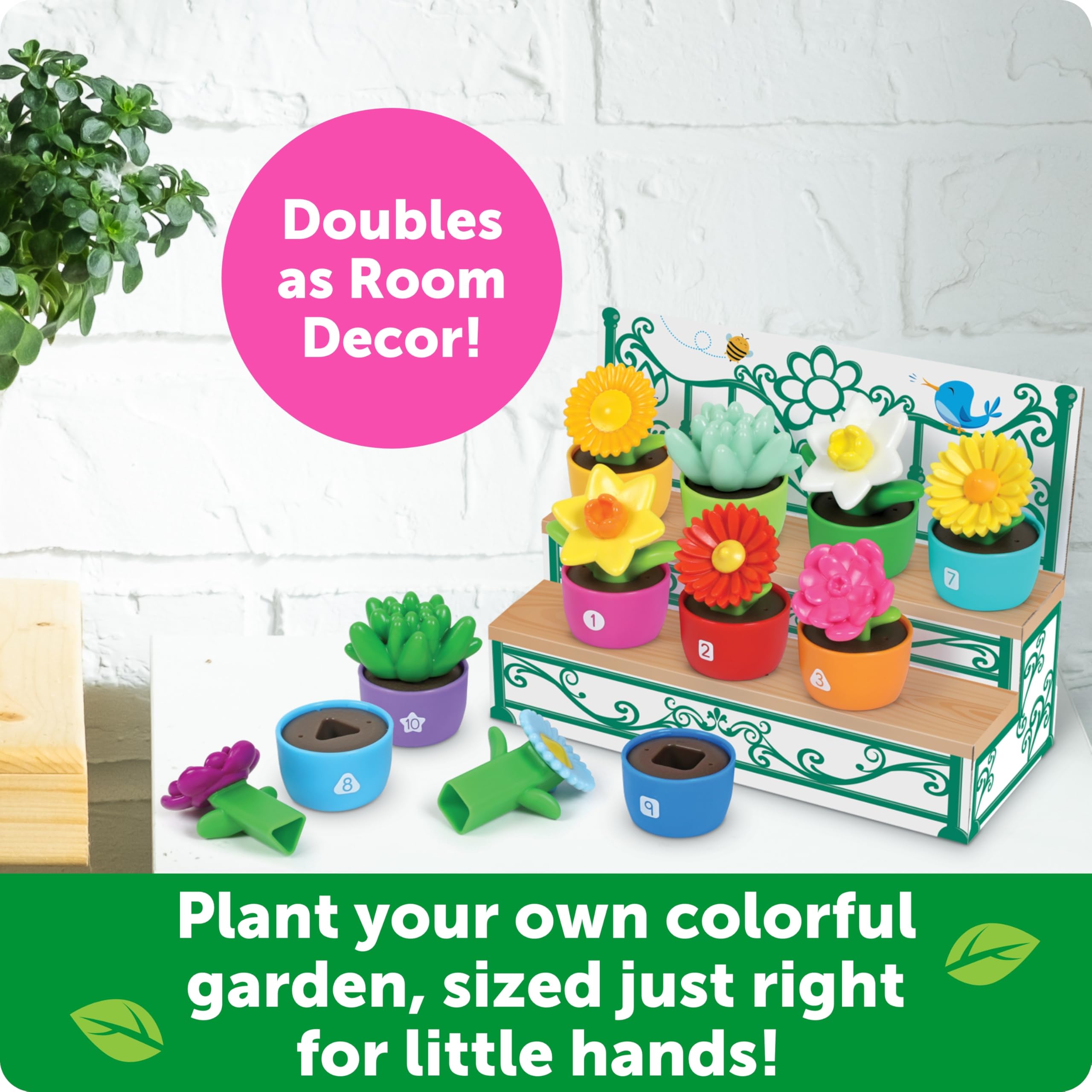 Learning Resources Shape & Colour Garden Flower Toy for Toddlers | 20 Piece Set | Ages 18 Months+ 4