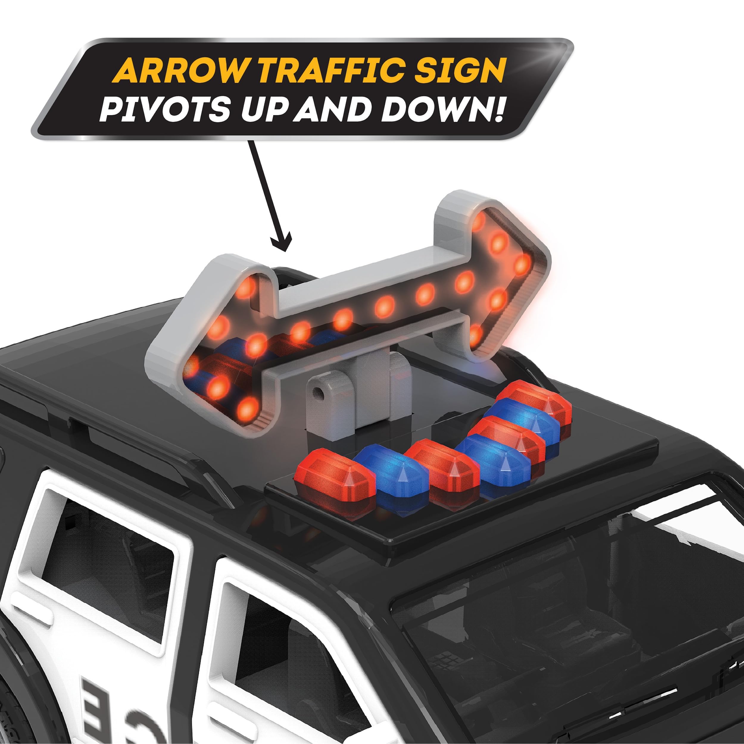 DRIVEN by Battat Micro Police SUV - Toy Car with Lights, Sound & Moving Parts 6