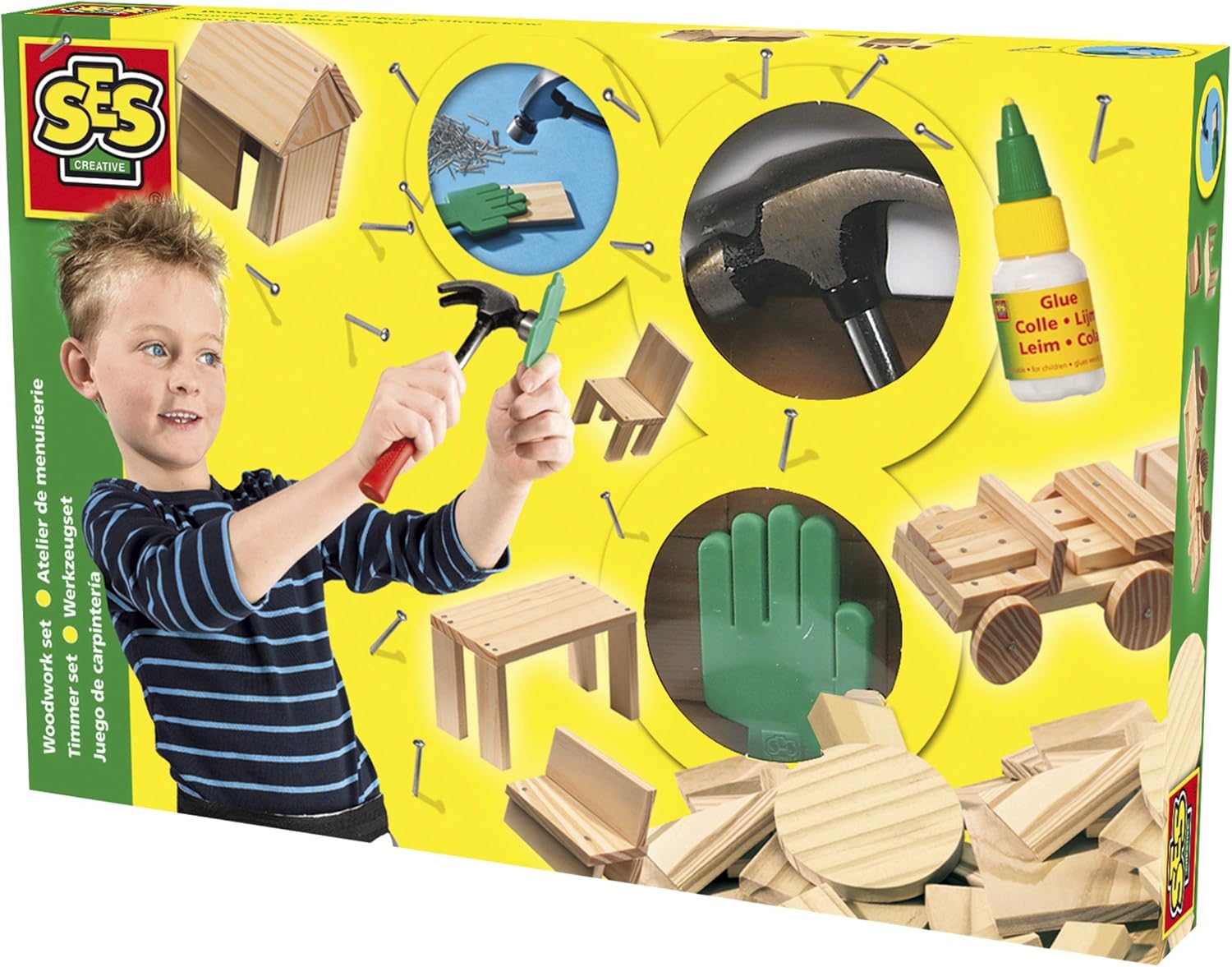 SES Creative Woodwork Set - Educational Building Playset for Kids 5+ 4