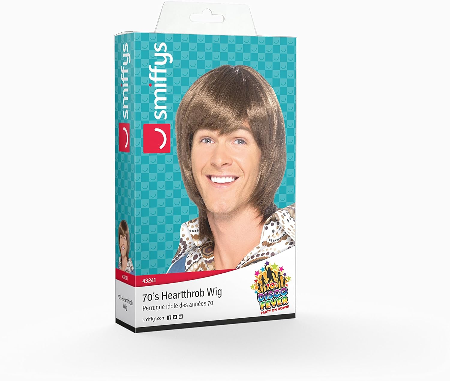 Smiffys 70s Heartthrob Brown Wig 2