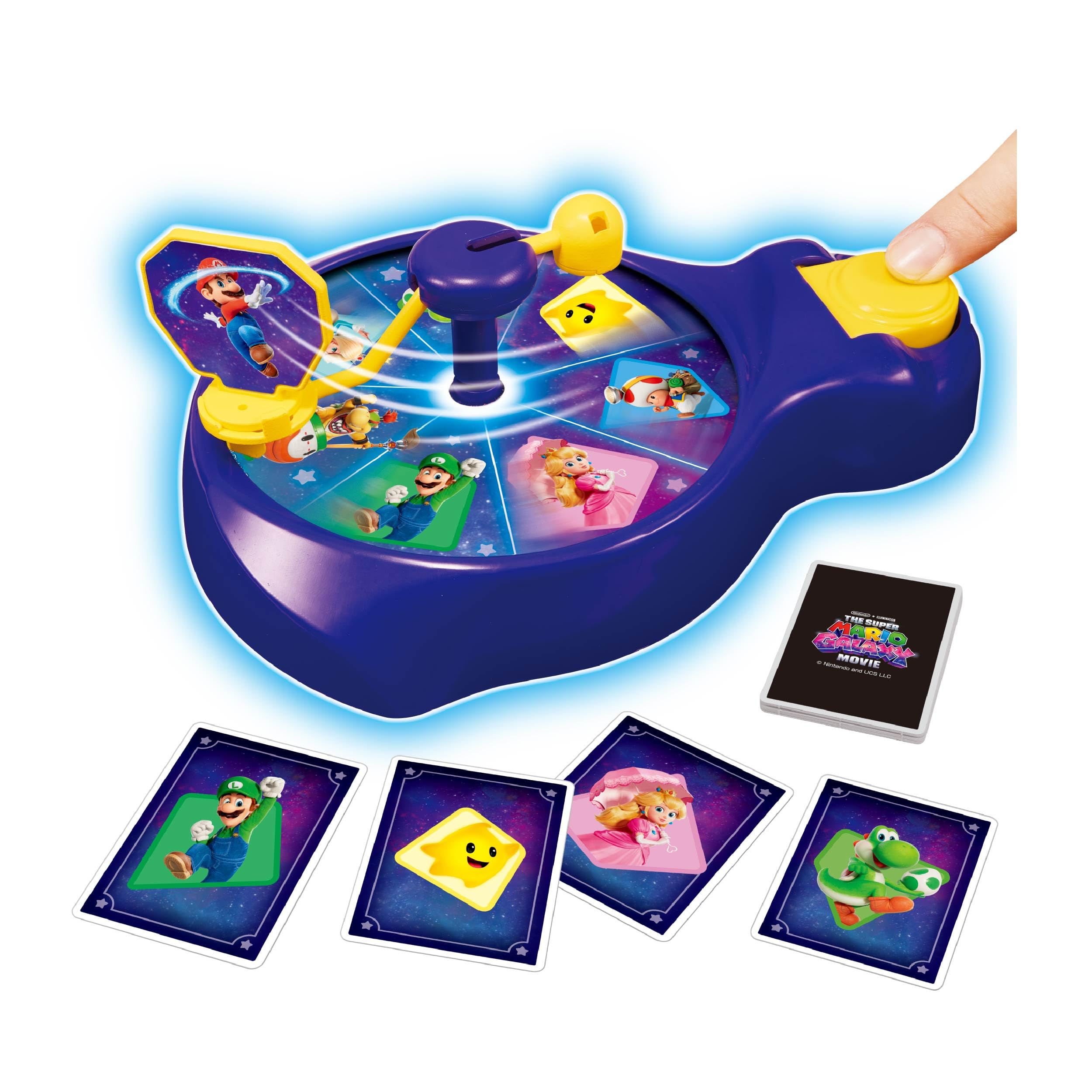 EPOCH Games THE SUPER MARIO GALAXY MOVIE Spin 'n Match Game | 1-4 Players | Ages 4+ 1