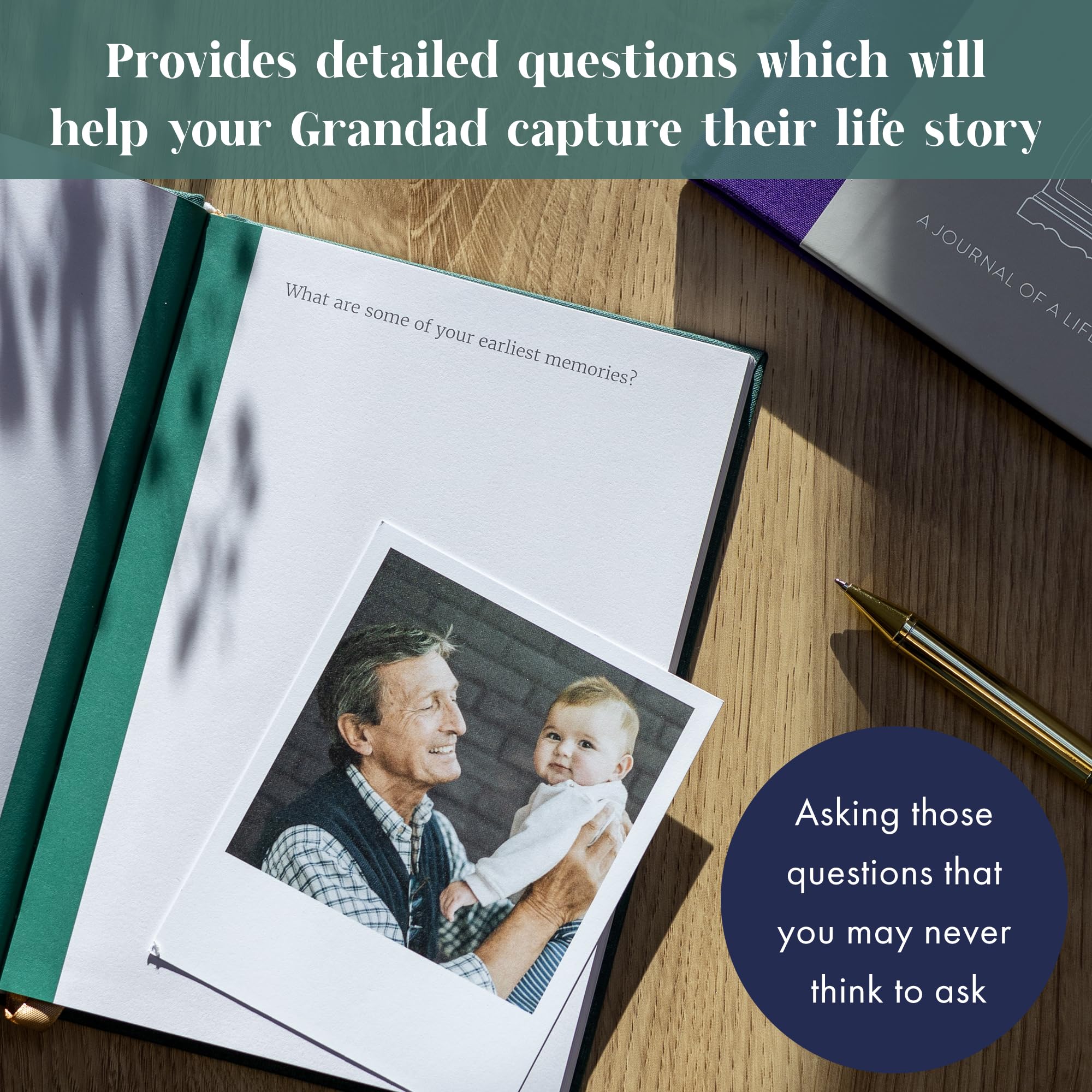 FROM YOU TO ME Dear Grandad, from you to me Memory Journal | Hardcover Notebook | English 4