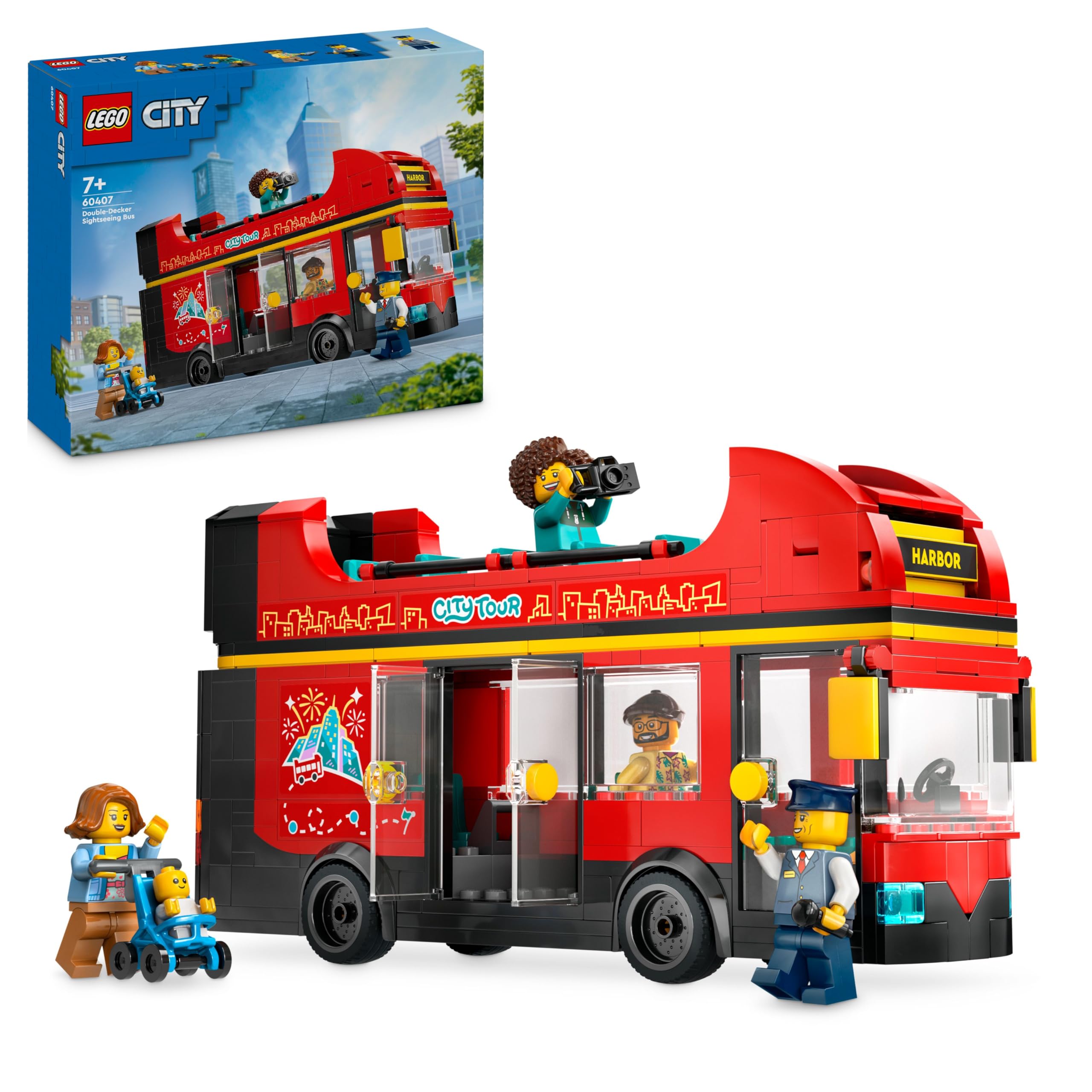 LEGO City Red Double-Decker Sightseeing Bus 60407 Building Set for Ages 7+ 1