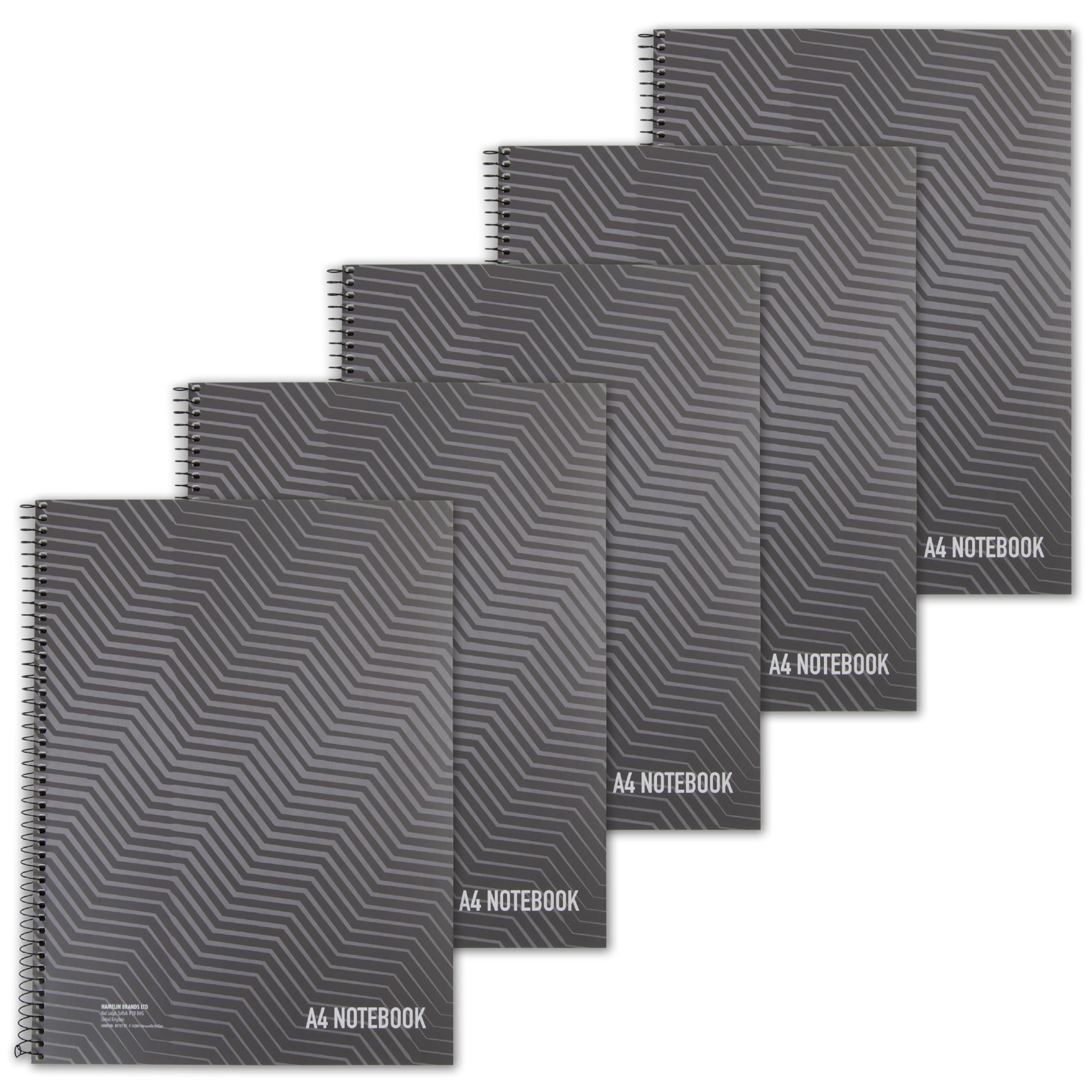 SUMMIT Jotter A4+ Wirebound Notebook - 80 Sheets, 8mm Lined, Perforated Pages | Pack of 5