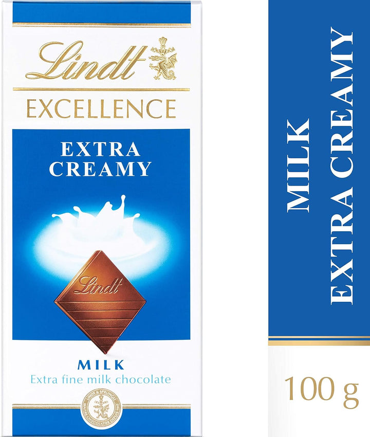 Lindt Excellence Extra Creamy Milk Chocolate Bar, 100g