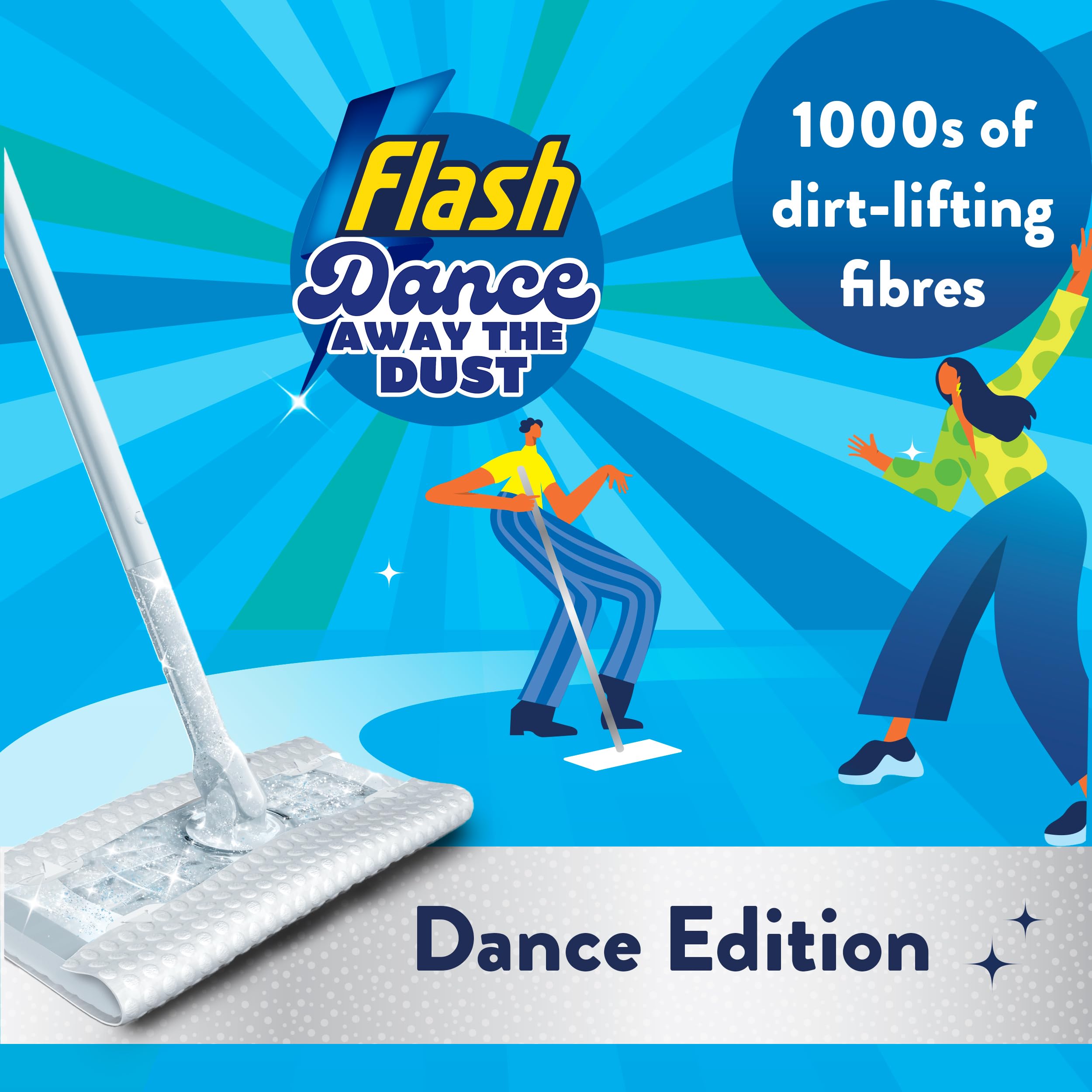 FLASH Speedmop Wet Mop Floor Cleaner Starter Kit | Easy Scrub & Fast Clean | Includes 6 Wet Refills