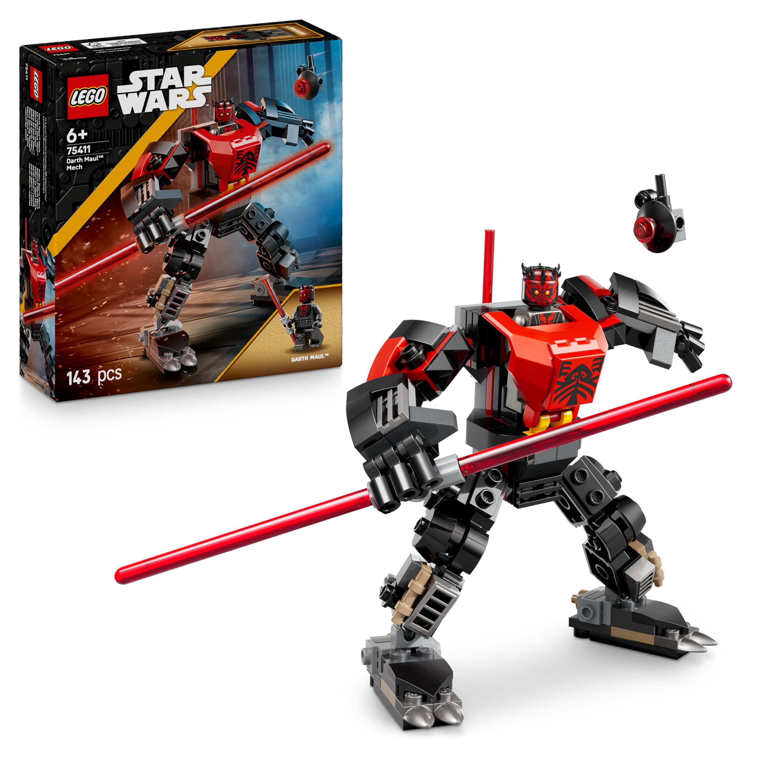 LEGO Star Wars Darth Maul Mech Building Toy - 143-Piece Set for Kids Ages 6+ 1