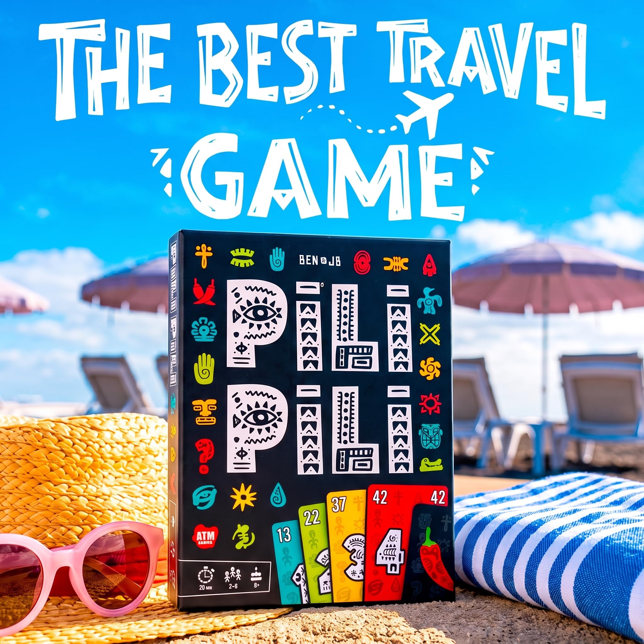 ATM Gaming Pili Pili Card Game - Betting & Trick-Taking | 2-8 Players | Ages 8+ | 20 Min Playtime