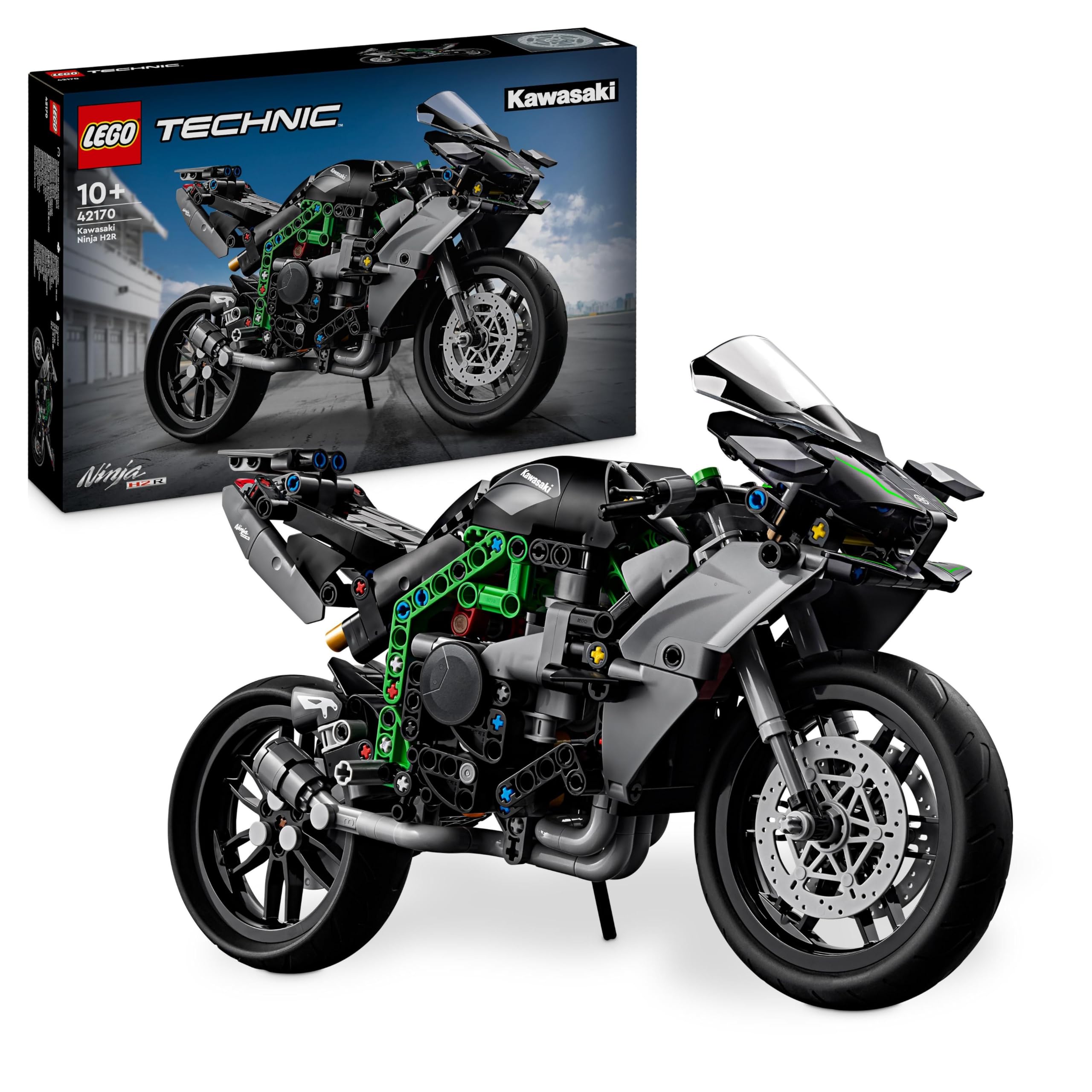 LEGO Technic 42170 Kawasaki Ninja H2R Motorcycle Model Kit | 1:8 Scale | Ages 10+