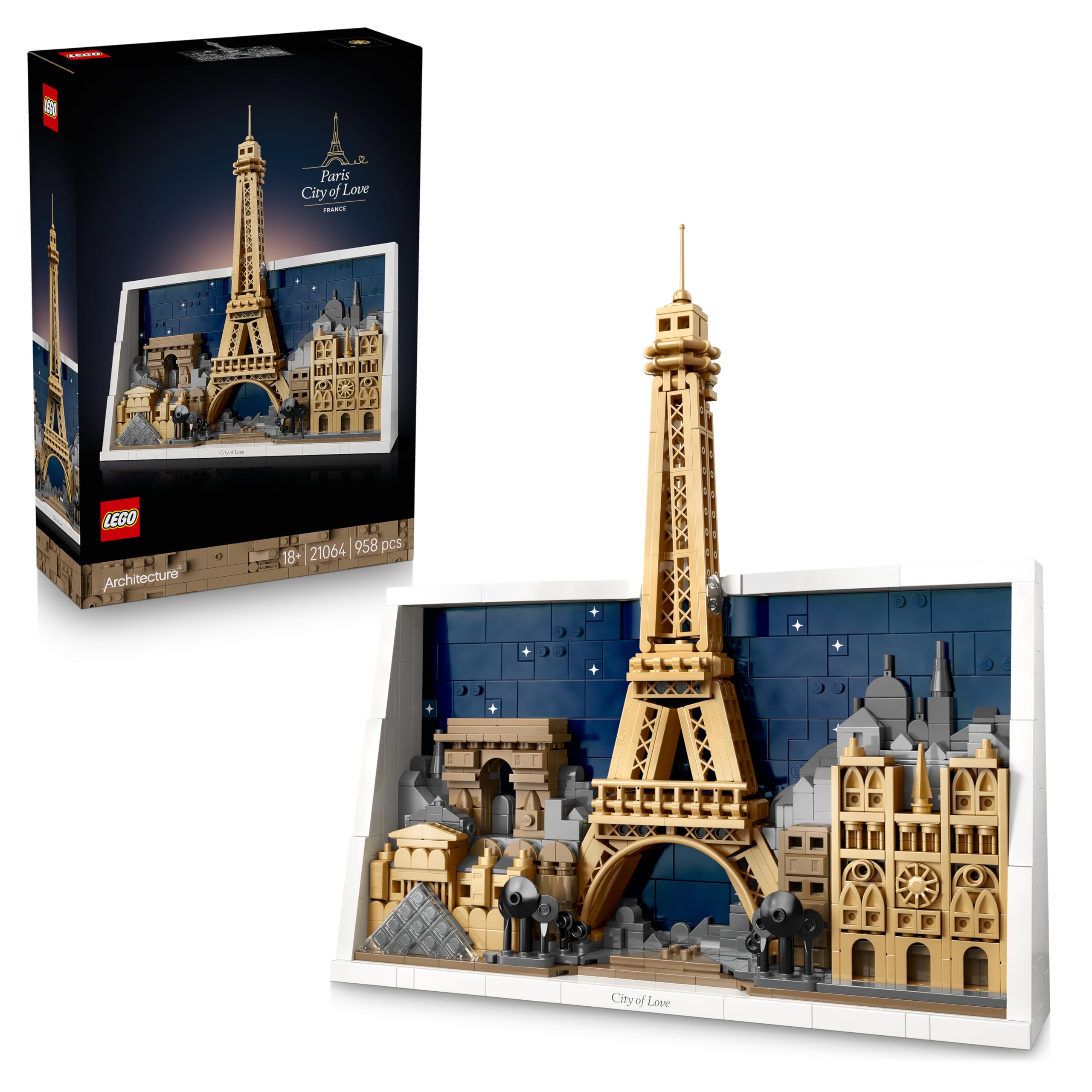 LEGO Architecture Paris – City of Love 21064 Building Set for Adults | Displayable Wall Art
