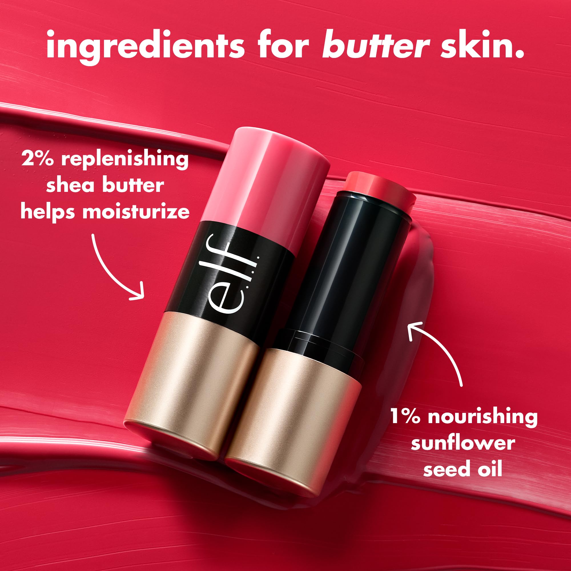 e.l.f. Soft Glam Cream Blush Stick - Melon-Drama | Crayon Form | Full Coverage 3