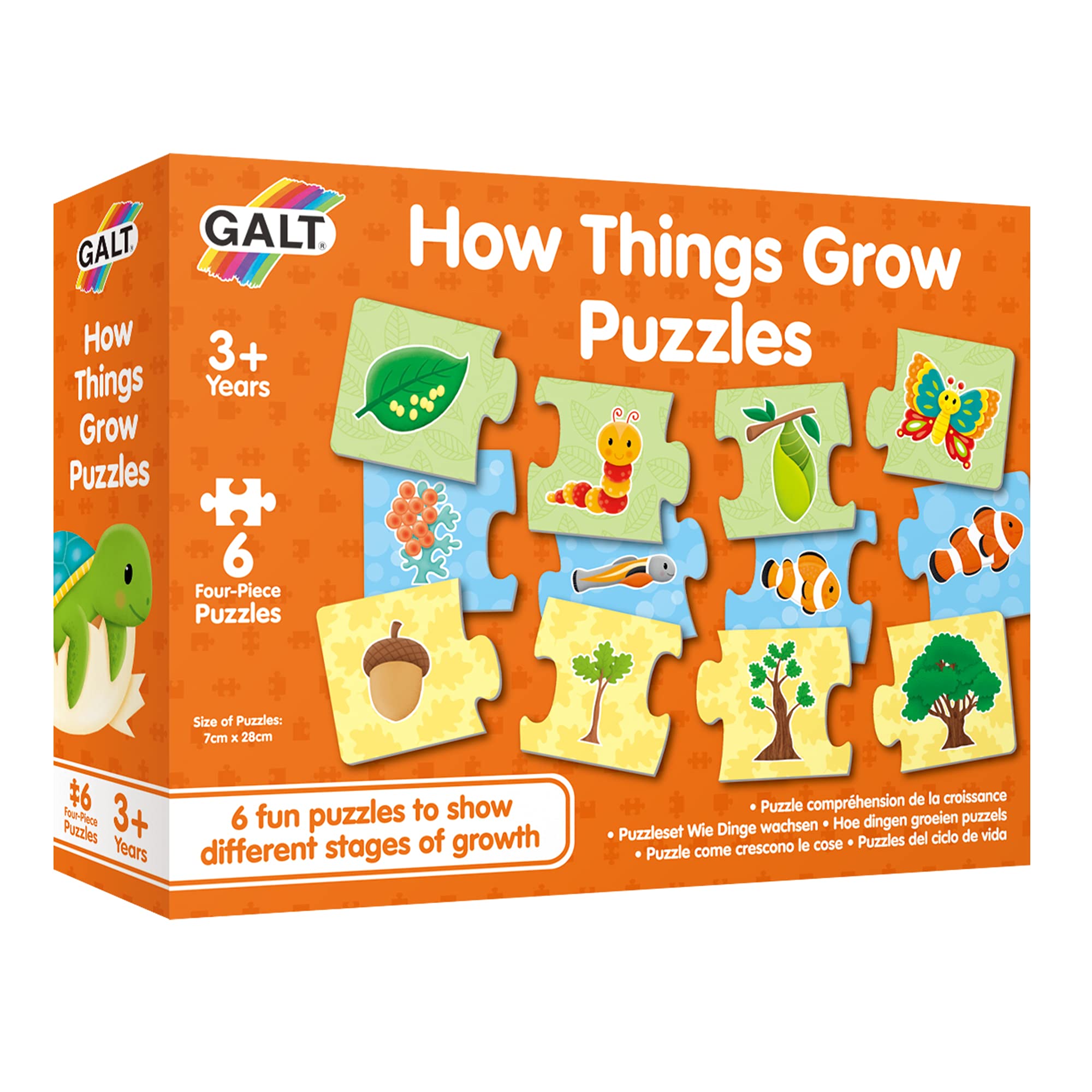Galt How Things Grow Puzzle Set - 6 Life Cycle Puzzles | Ages 3-6 | Thick Board 1