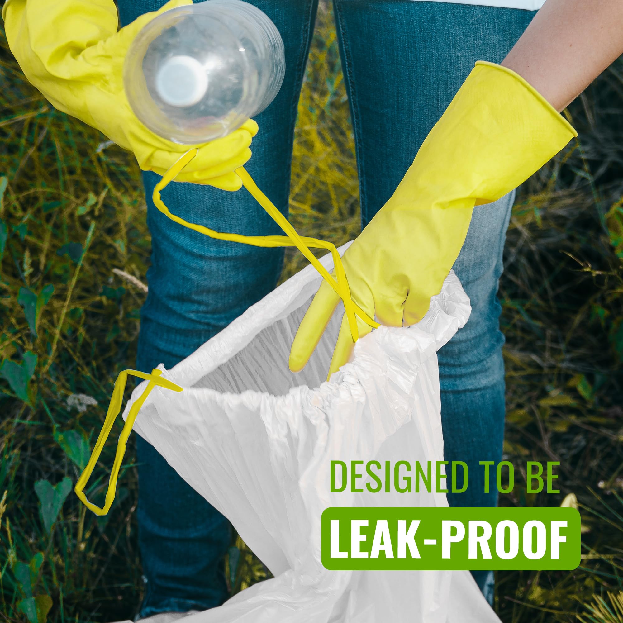 EcoBag Lemon Scented Drawstring Bin Liners - 20L Capacity | 20 Count | 24 Microns 4
