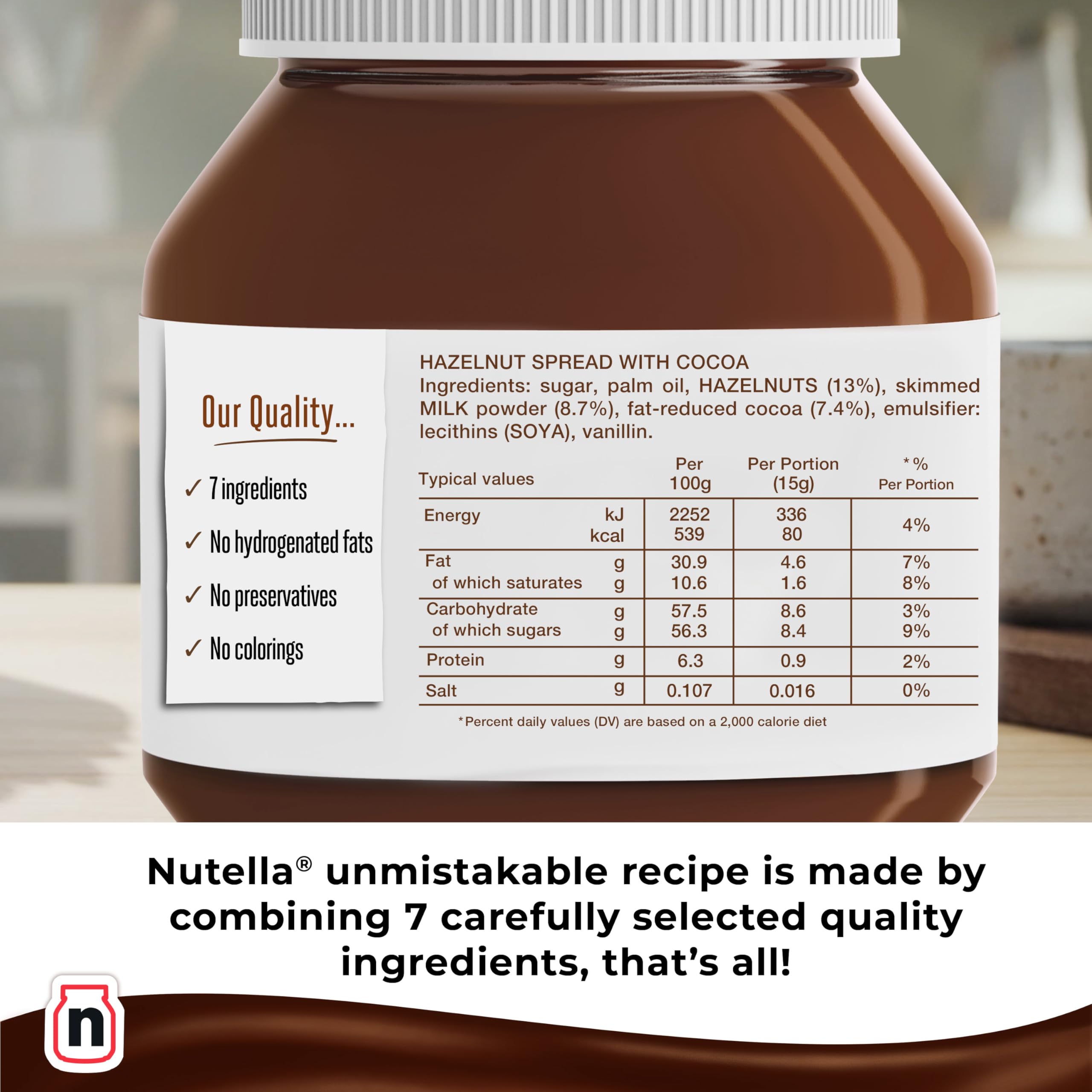 Nutella Hazelnut Chocolate Spread - 1kg Jar | Gluten Free 6