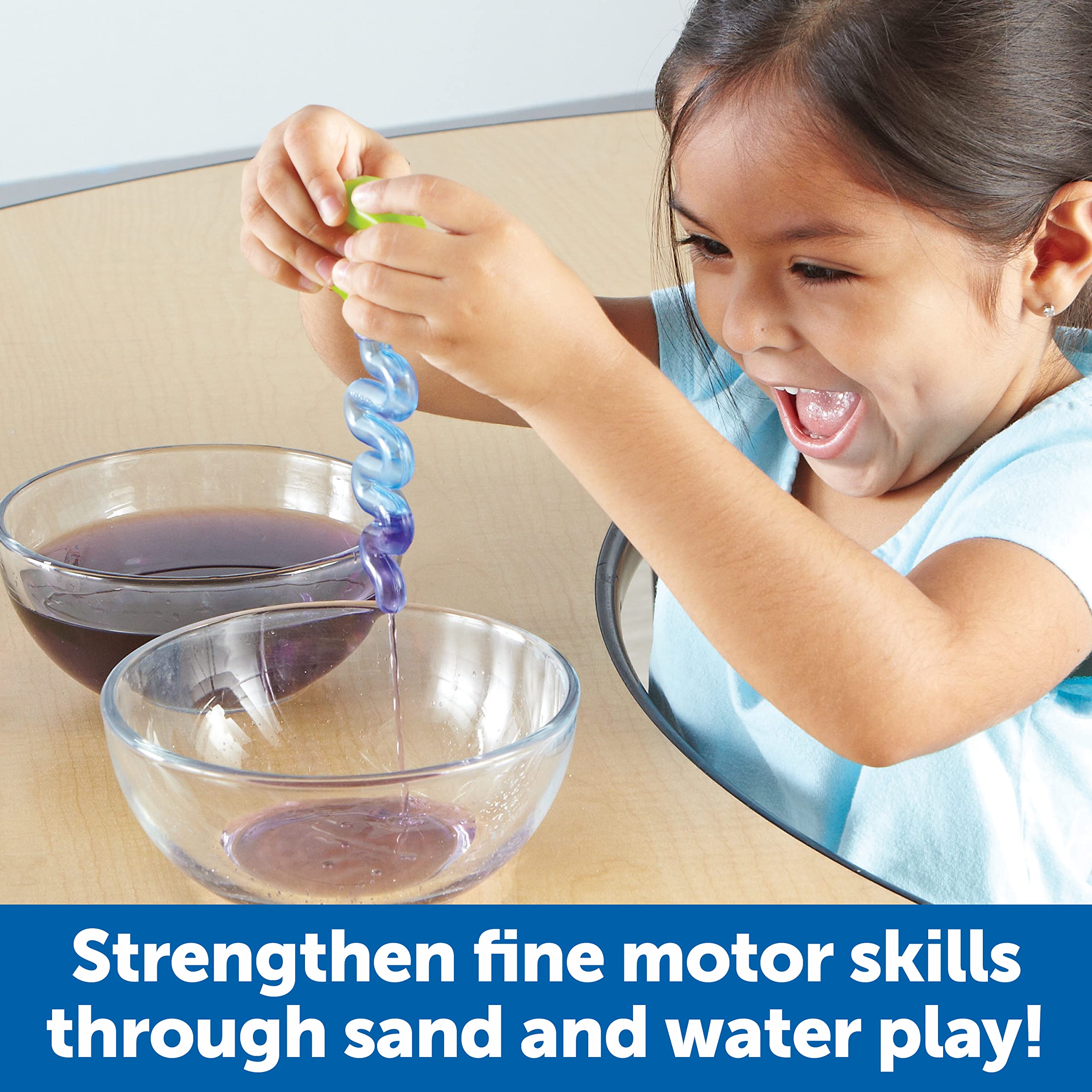 Learning Resources Sand & Water Fine Motor Tool Set for Ages 3+ | Strengthens Writing Muscles 3