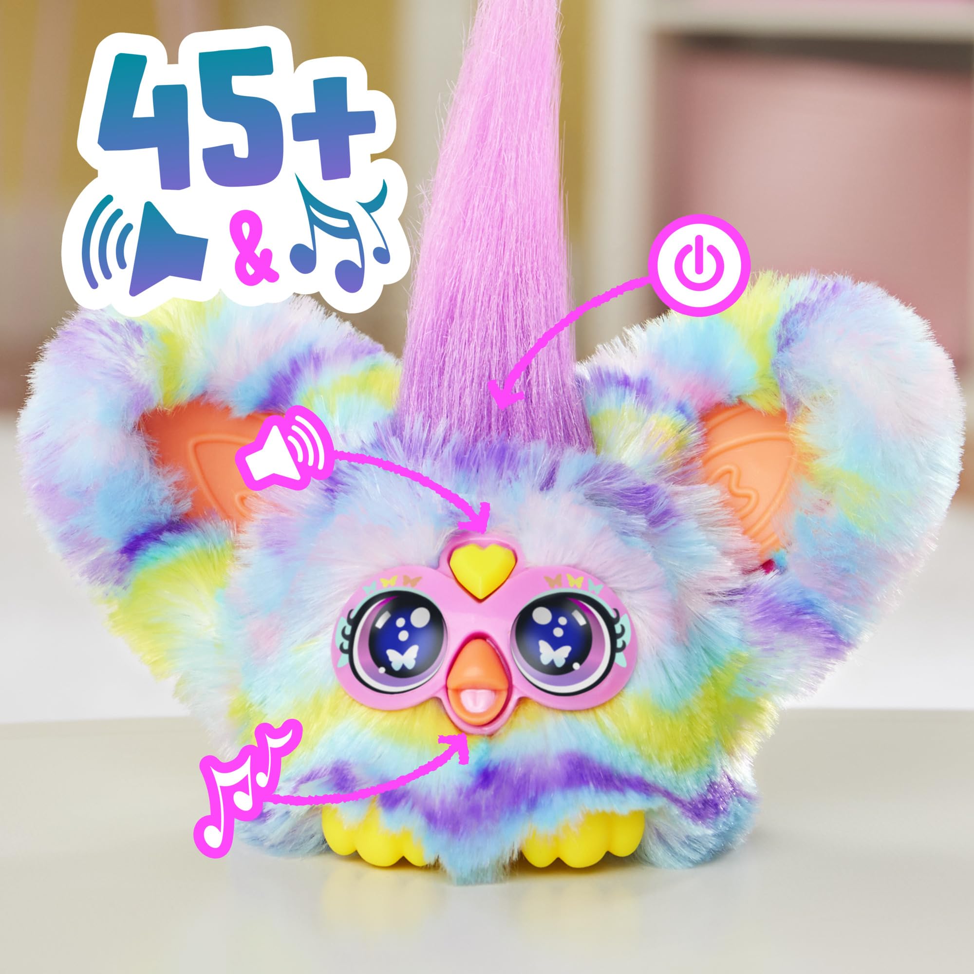 Furby Swee-Dee Spring Mini Plush Interactive Toy with Sounds and Music 8